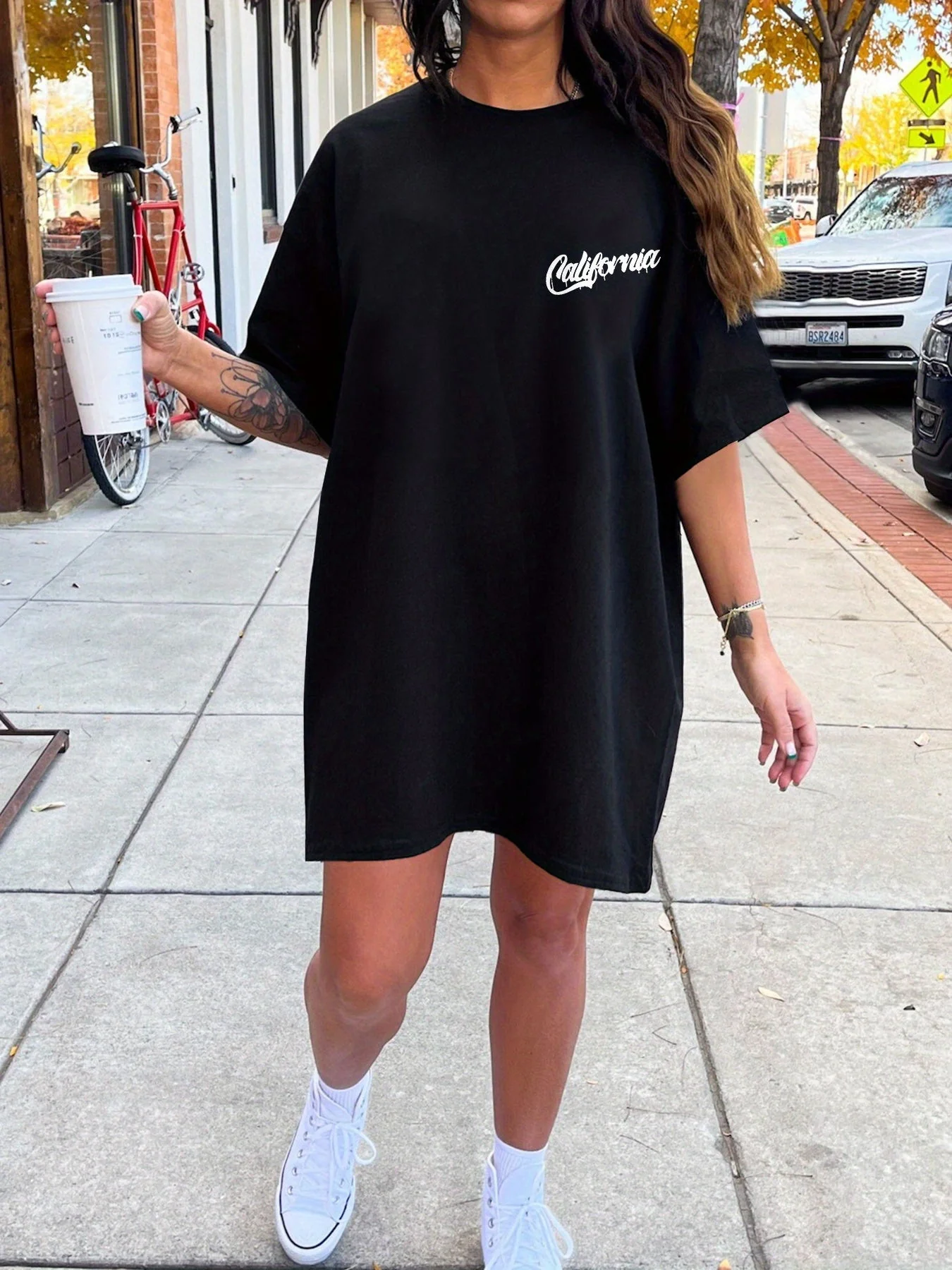 T-shirt oversize femme style californien Santa Barbara casual été - Image 2