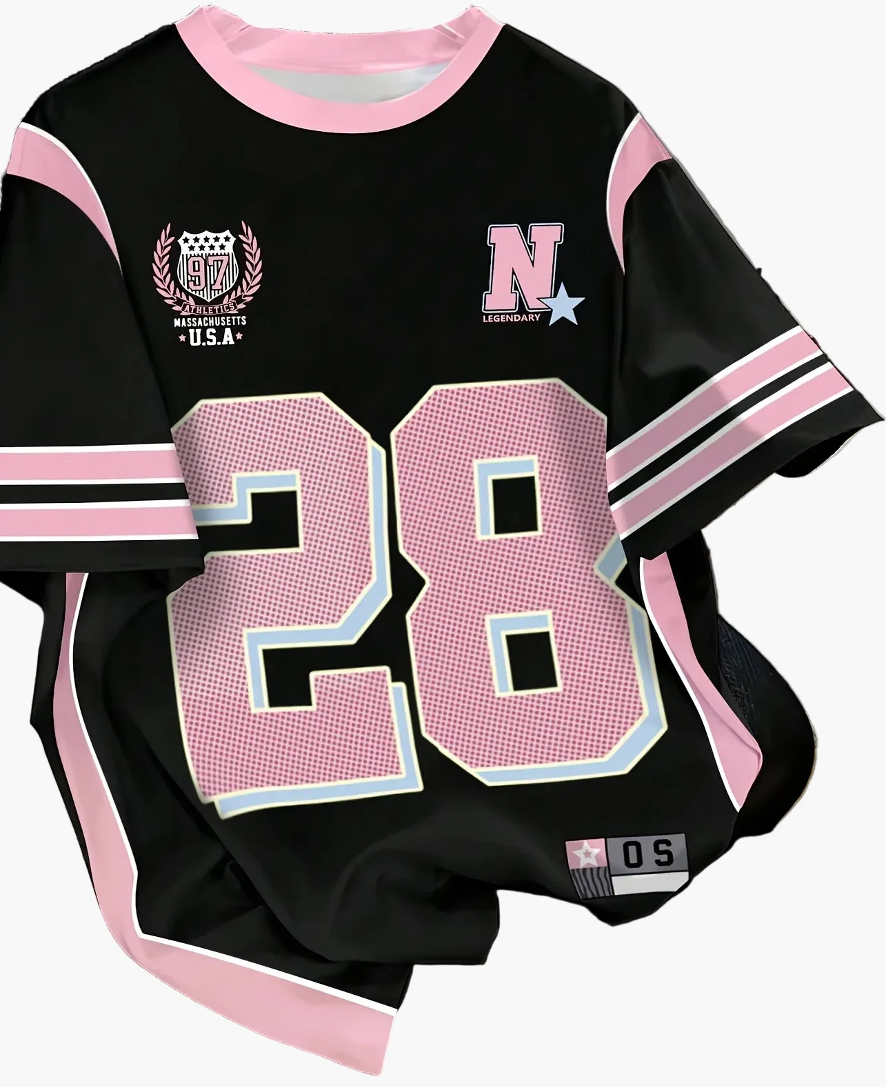 T-shirt style universitaire pour femme - numéro 28, look preppy tendance - Image 6