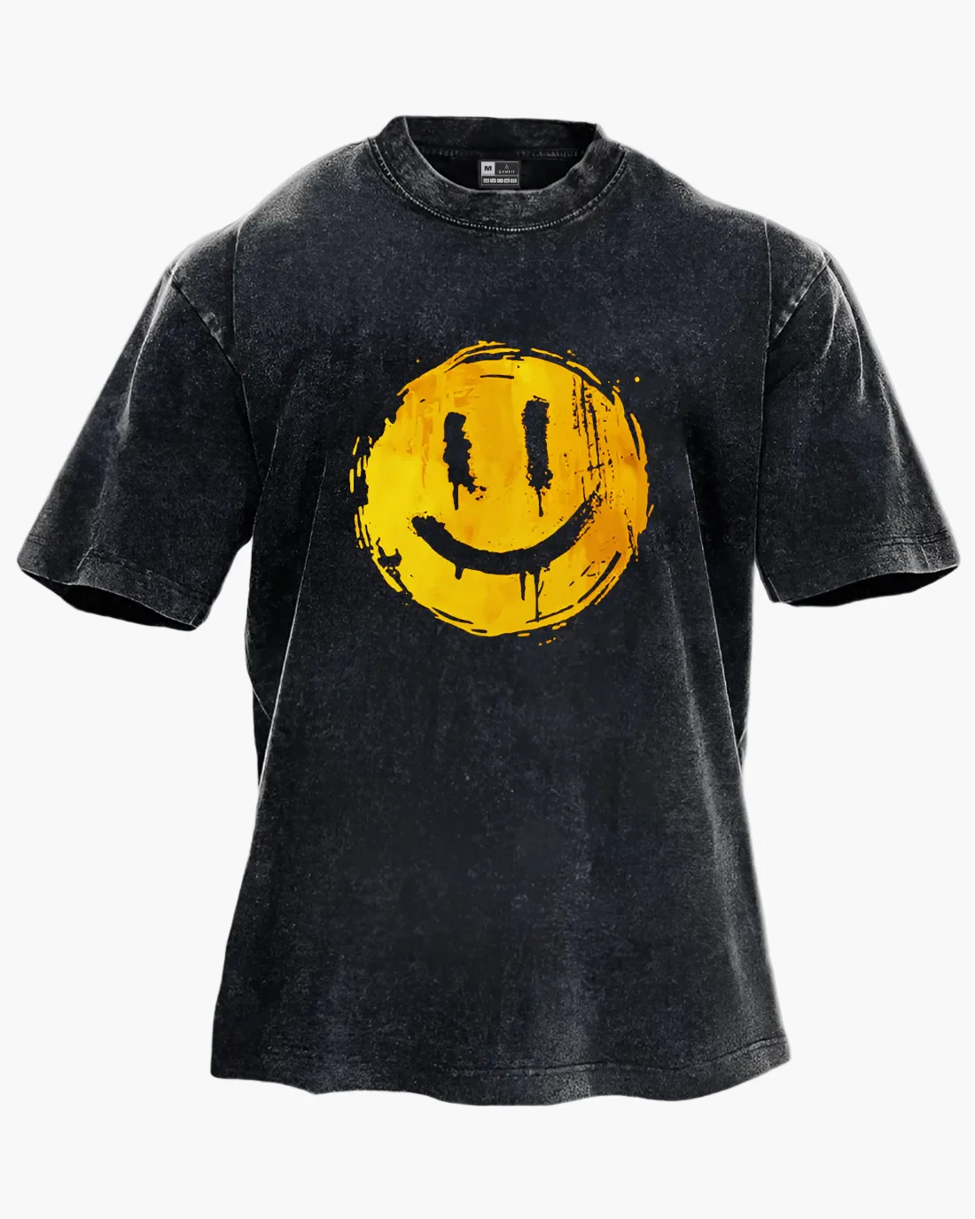 T-shirt unisexe oversize style streetwear smiley – Confort et look tendance - Image 3