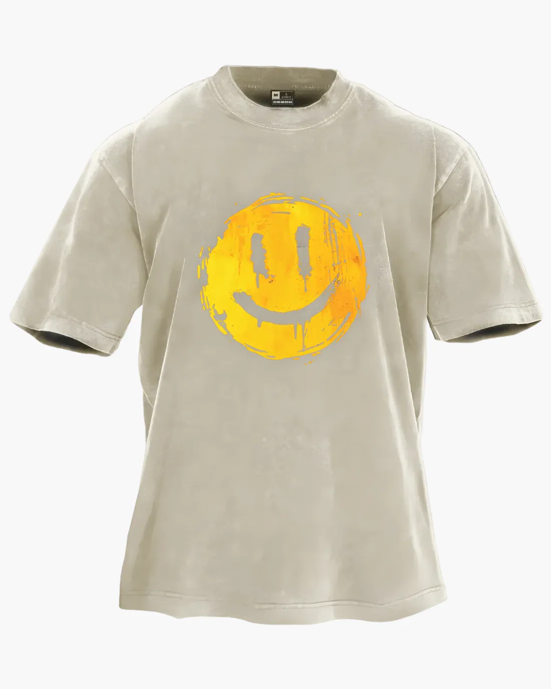 T-shirt unisexe oversize style streetwear smiley – Confort et look tendance - Image 4