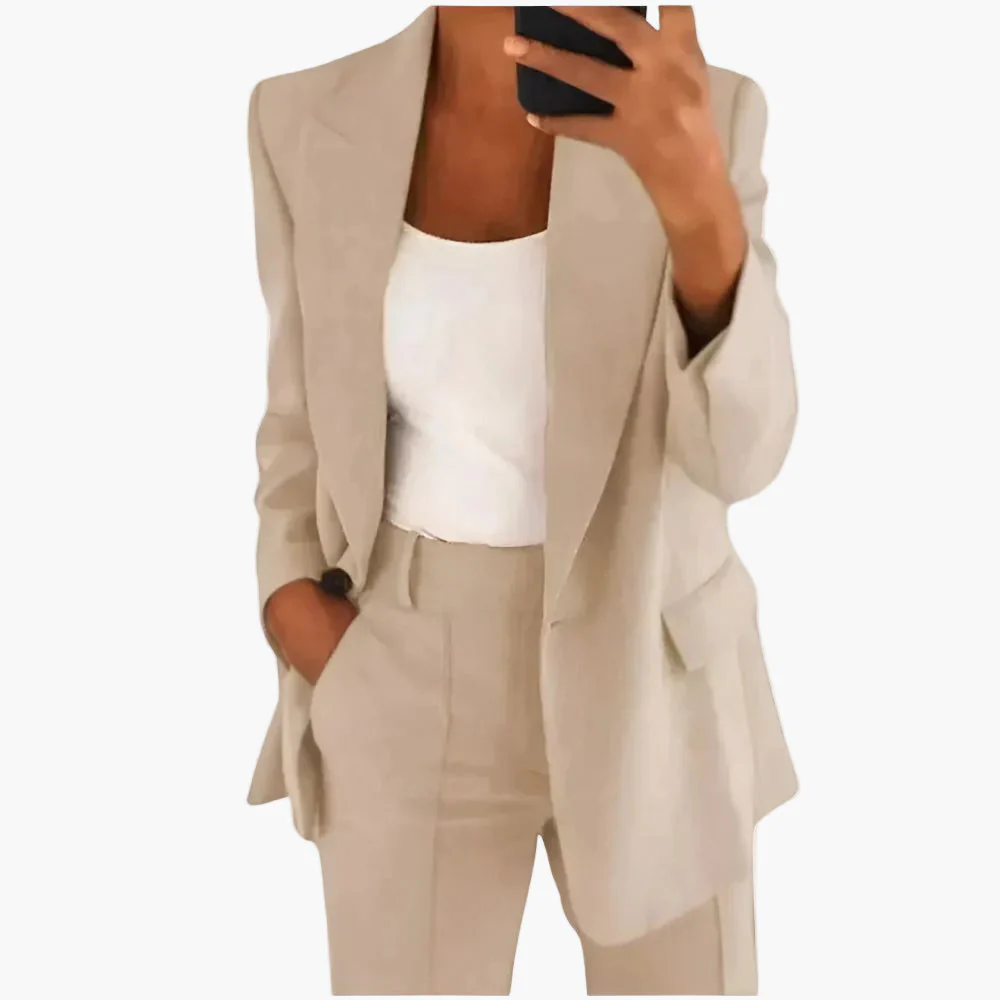 Tailleur Pantalon Femme Élégant Style Moderne pour Bureau et Occasions Spéciales - Image 4