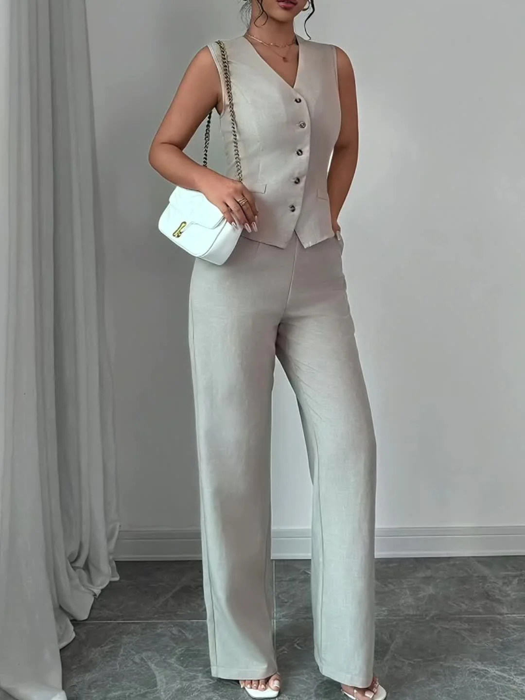 Tailleur Pantalon Femme Élégant Style Professionnel pour Bureau et Réunions - Image 2