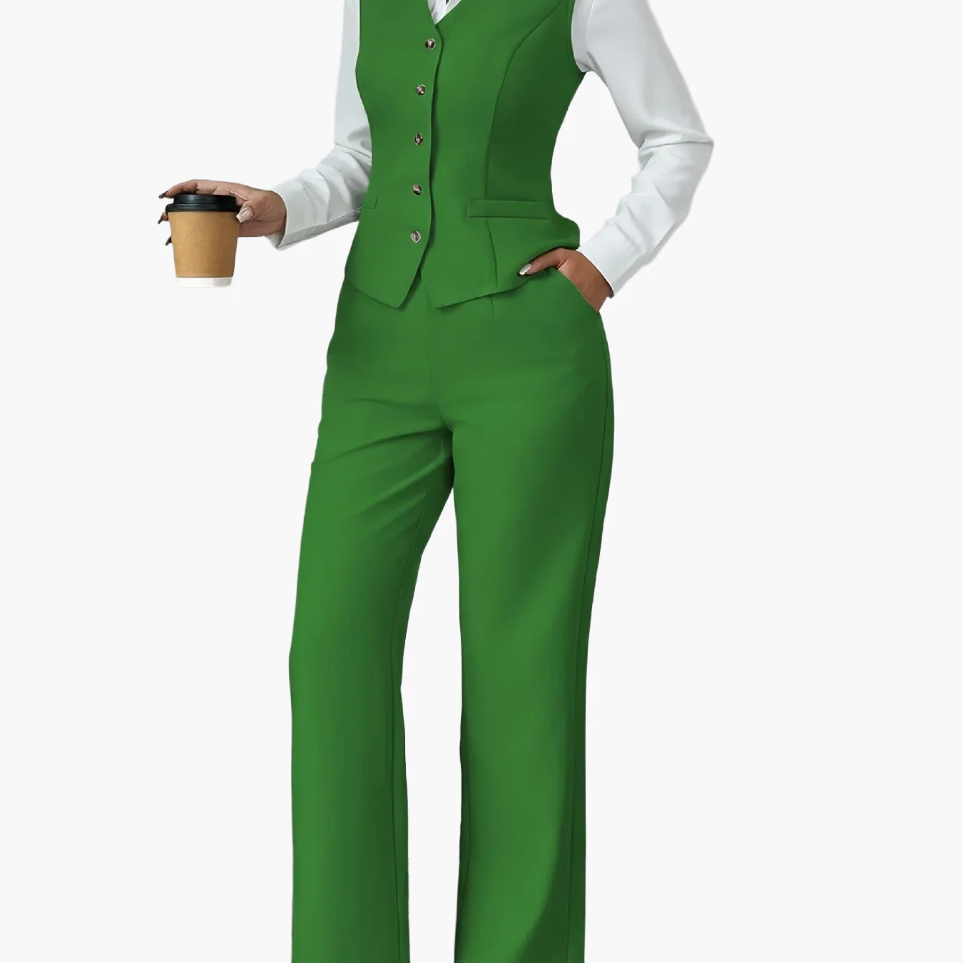 Tailleur Pantalon Femme Élégant Style Professionnel pour Bureau et Réunions - Image 5