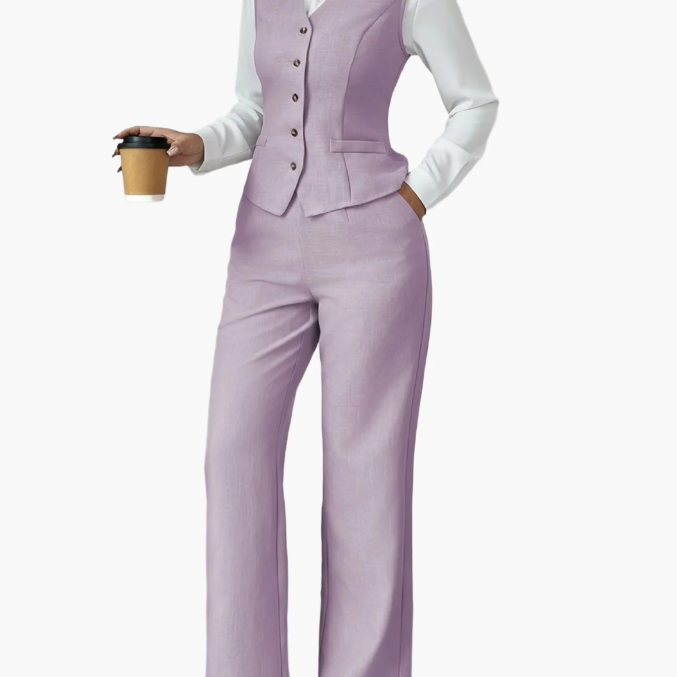 Tailleur Pantalon Femme Élégant Style Professionnel pour Bureau et Réunions - Image 6