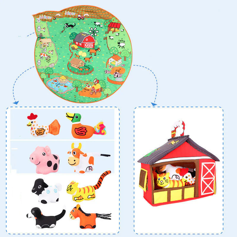 Tapis d'Éveil Jungle pour Bébé – Tapis de Jeu Éducatif avec Animaux en Peluche – Mixte - Image 3
