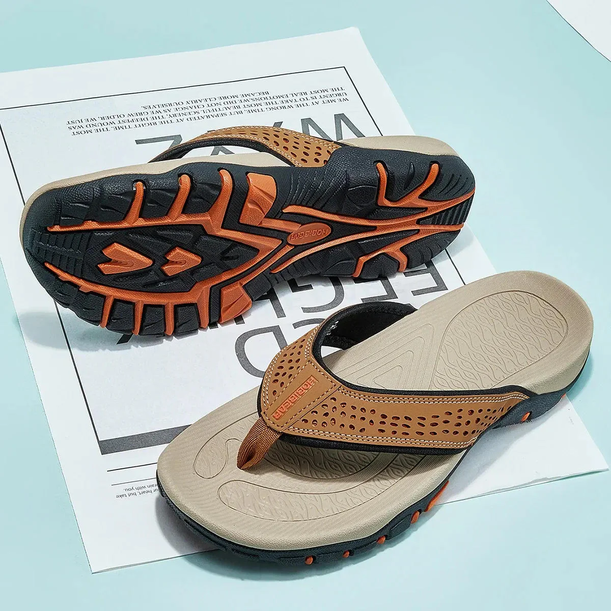 Tongs de sport homme avec soutien de la voûte plantaire – Sandales confort pour marche, plage et activités extérieures - Image 13