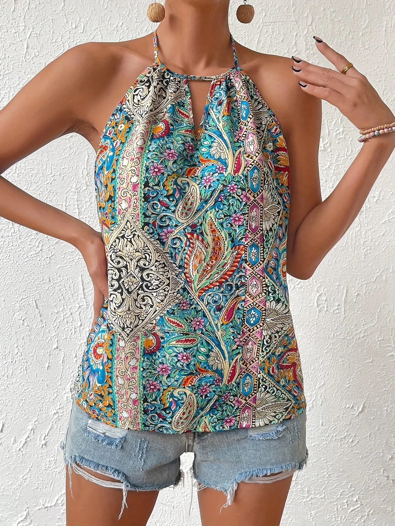 Top dos nu cache-cœur pour femme, style bohème chic, idéal été et vacances - Image 3