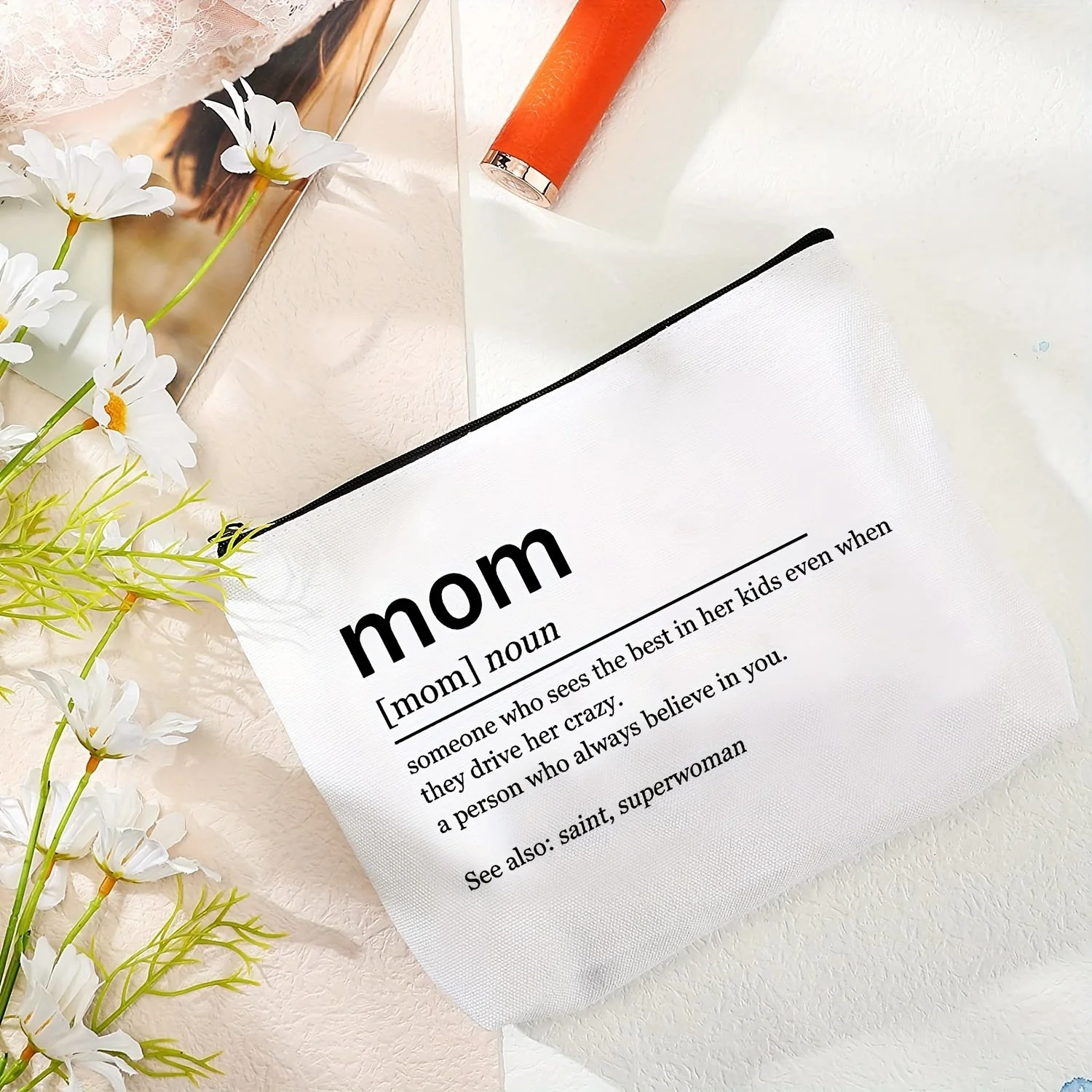 Trousse de maquillage femme citation maman style dictionnaire cadeau original fête des mères - Image 3