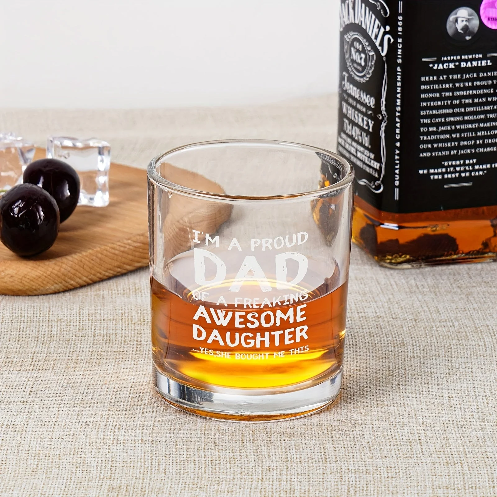 Verre à whisky pour homme – Cadeau humoristique pour papa, style classique, idéal fête des pères ou anniversaire - Image 3