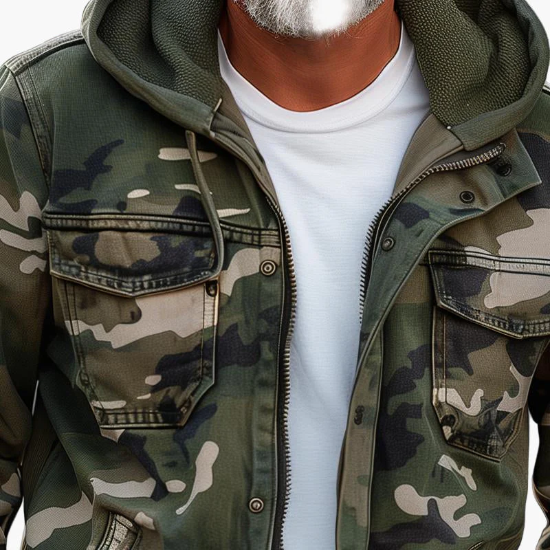 Veste à Capuche Camouflage Style Cargo pour Homme – Idéale pour l’Extérieur et la Ville - Image 2