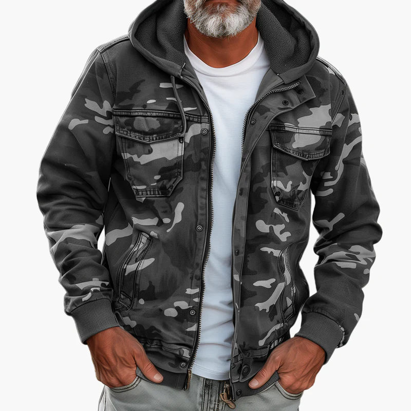 Veste à Capuche Camouflage Style Cargo pour Homme – Idéale pour l’Extérieur et la Ville - Image 5