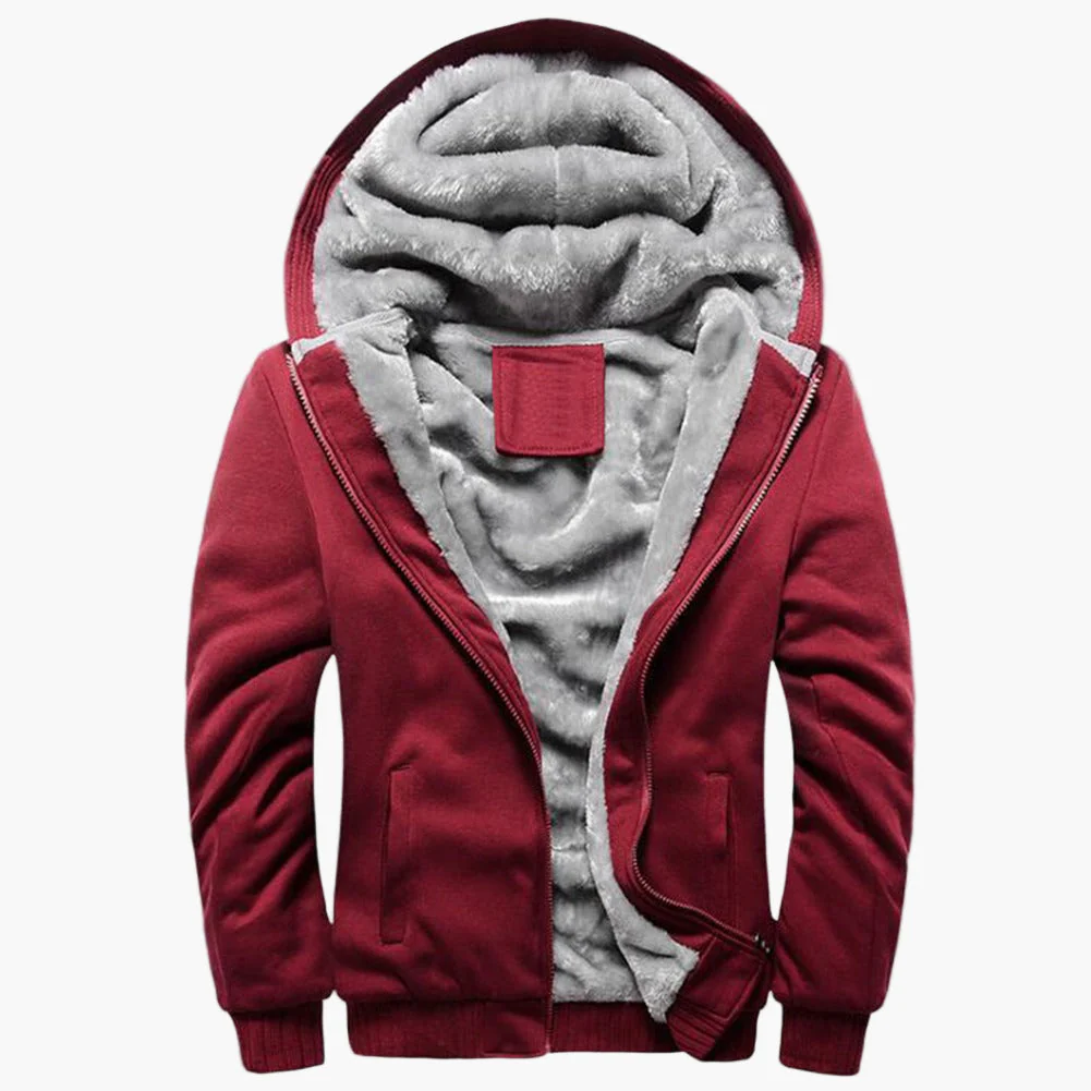 Veste à capuche chaude décontractée pour homme style hiver - Image 6