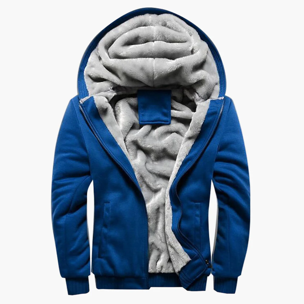 Veste à capuche chaude décontractée pour homme style hiver - Image 7