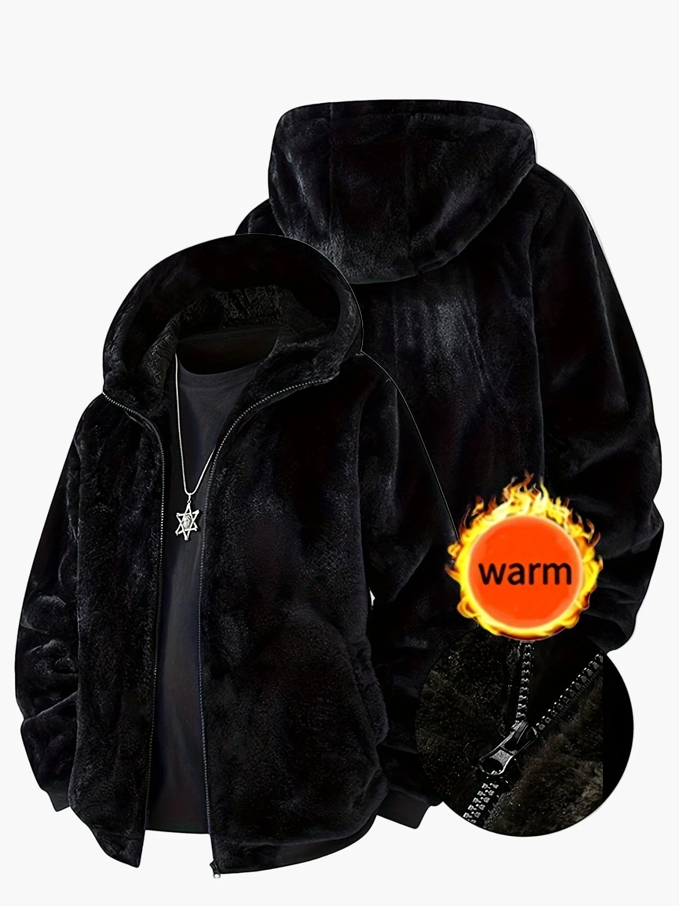 Veste à Capuche Homme Style Urbain Chaud pour l'Hiver - Image 3