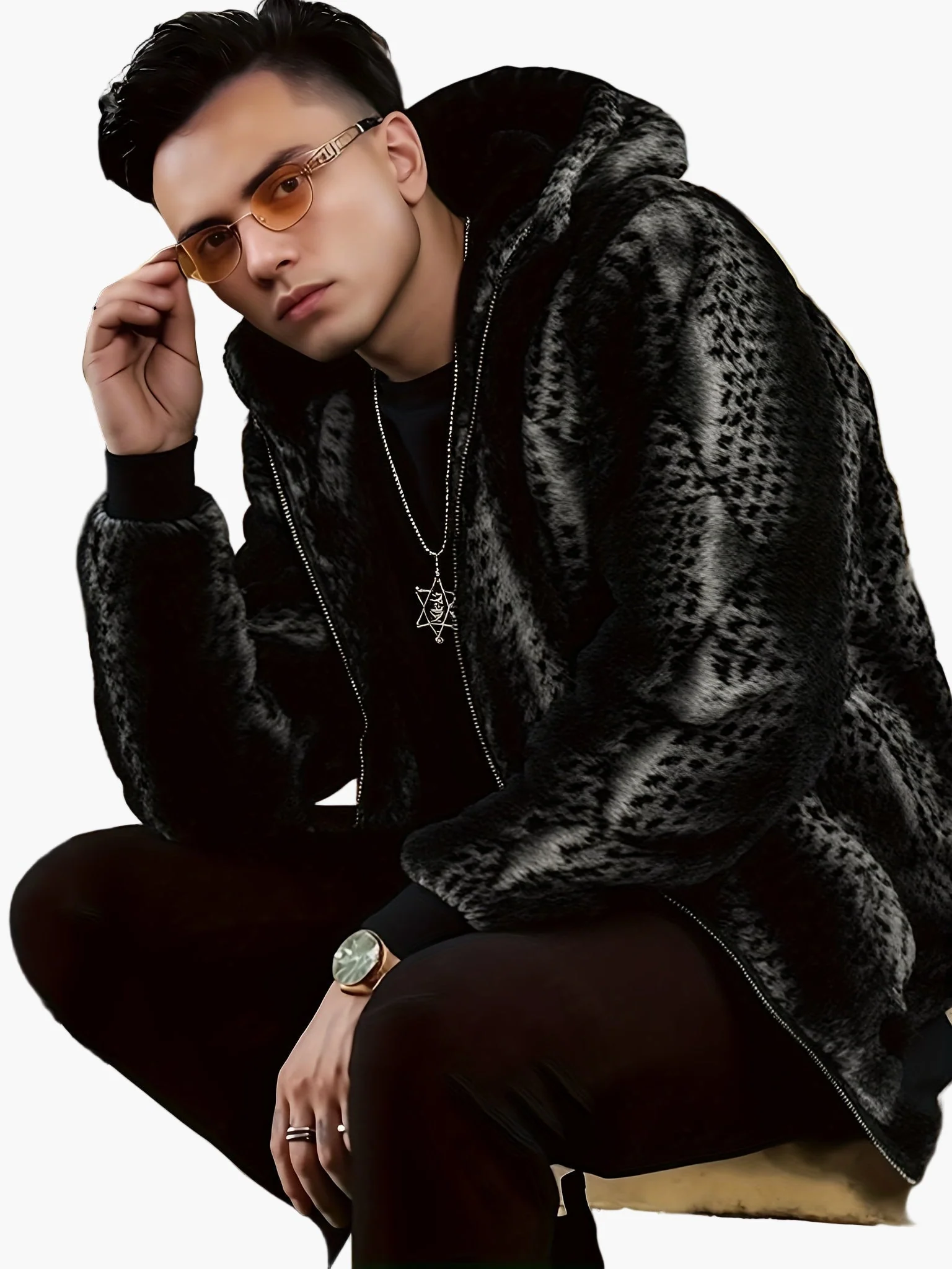 Veste à Capuche Homme Style Urbain Chaud pour l'Hiver - Image 8