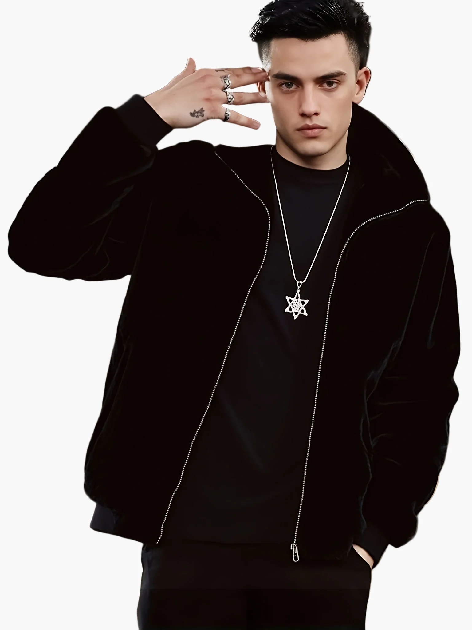 Veste à Capuche Homme Style Urbain Chaud pour l'Hiver - Image 9