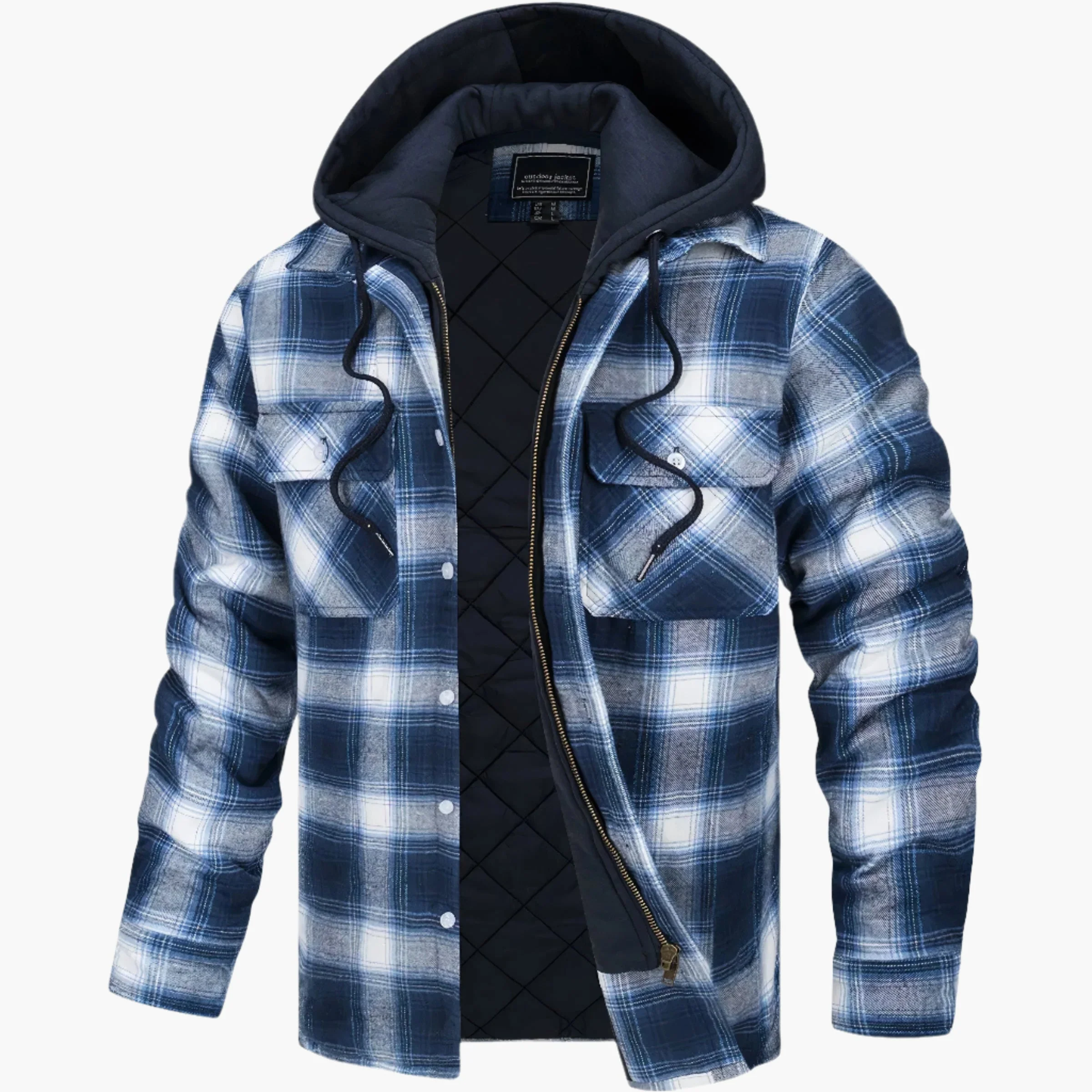 Veste à Capuche Style Chemise Homme – Chaude et Décontractée pour l’Hiver - Image 5