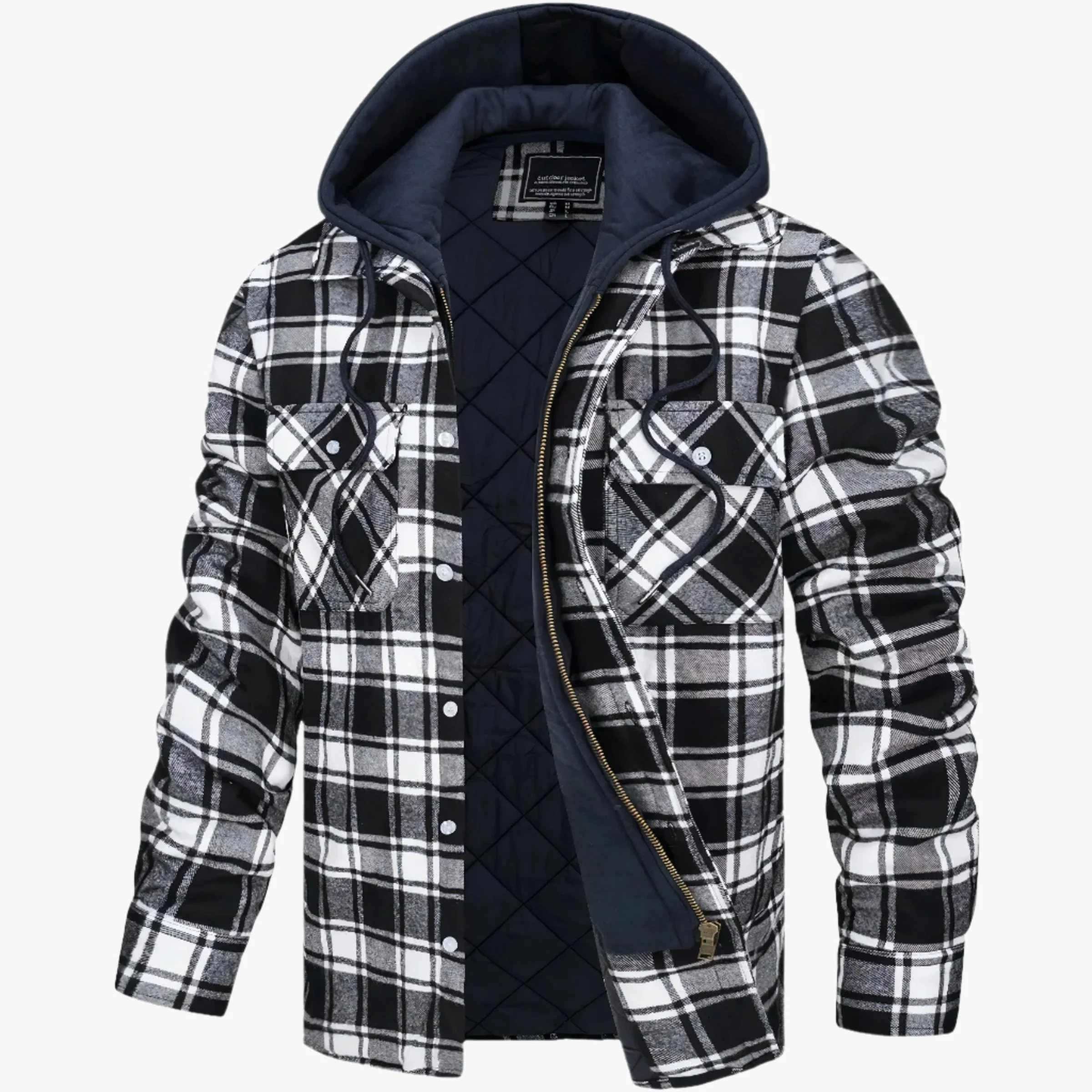 Veste à Capuche Style Chemise Homme – Chaude et Décontractée pour l’Hiver - Image 6