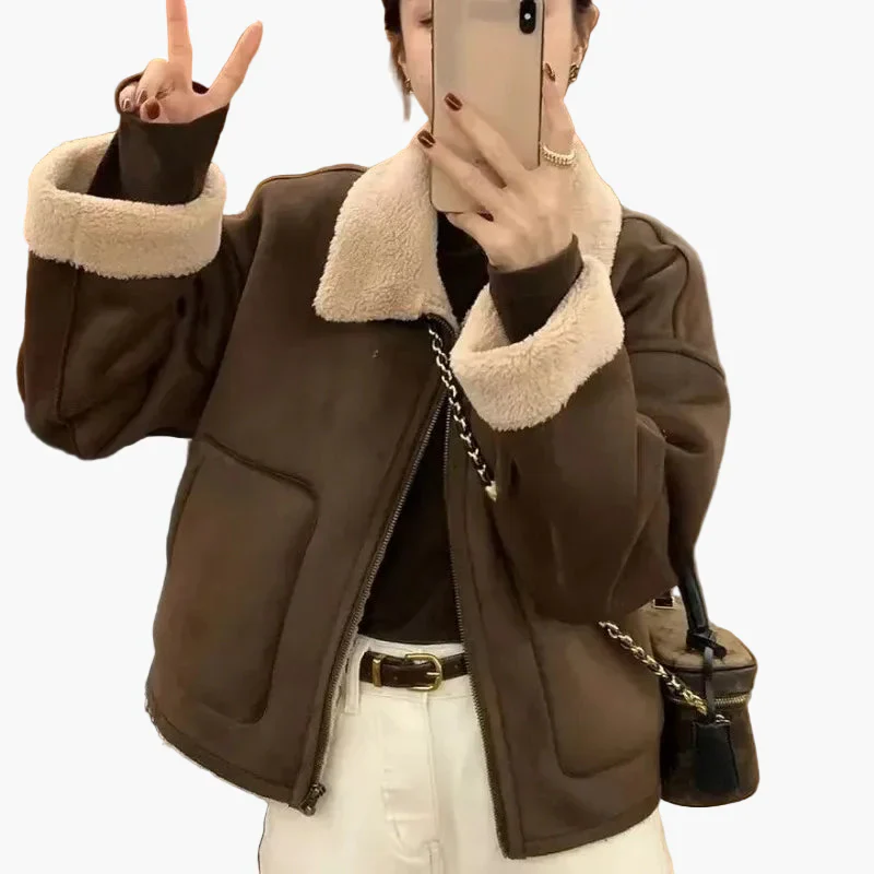 Veste aviateur décontractée pour femme style urbain - Image 2