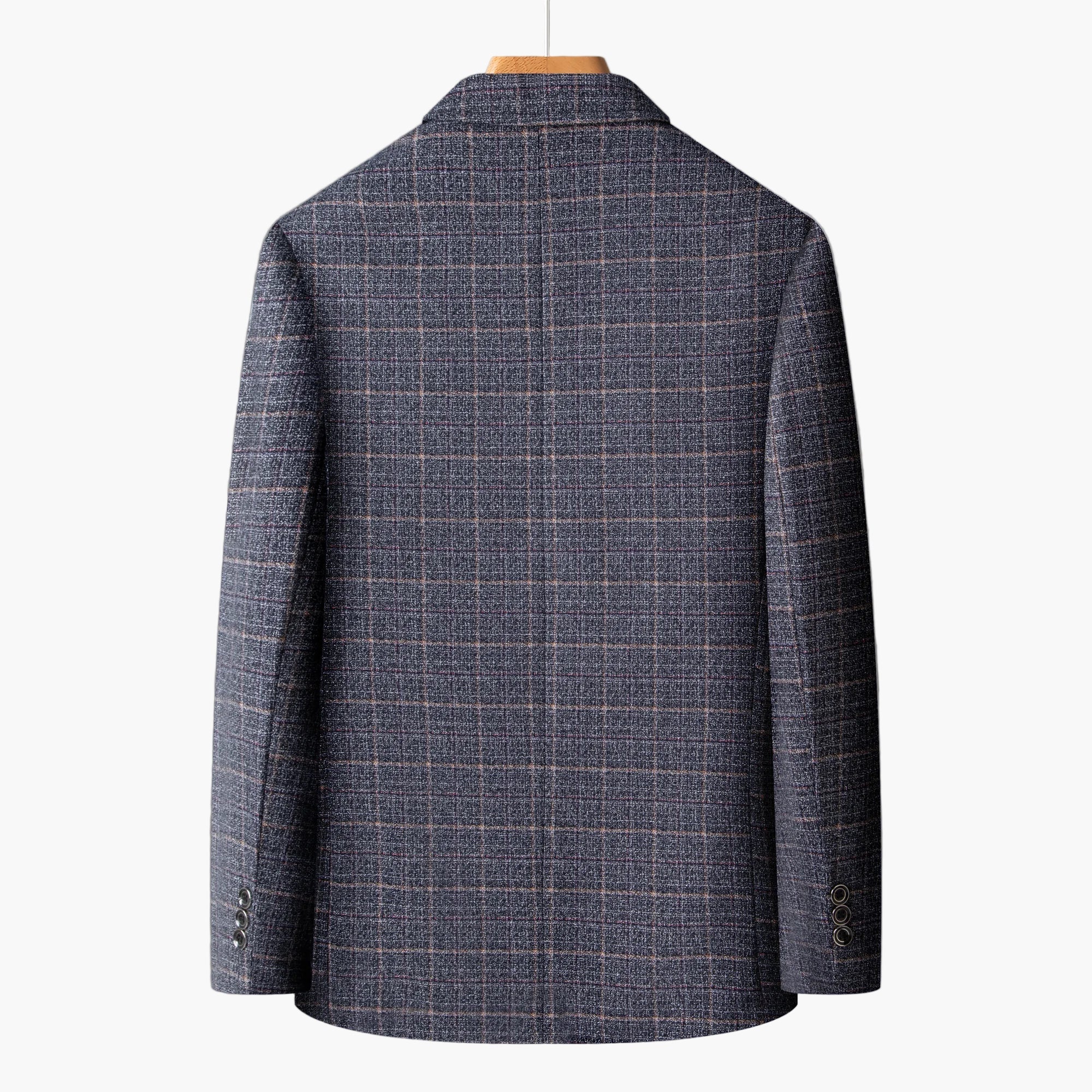 Veste Blazer Décontractée Homme Carreaux Style Élégant Pour Affaires et Quotidien - Image 2
