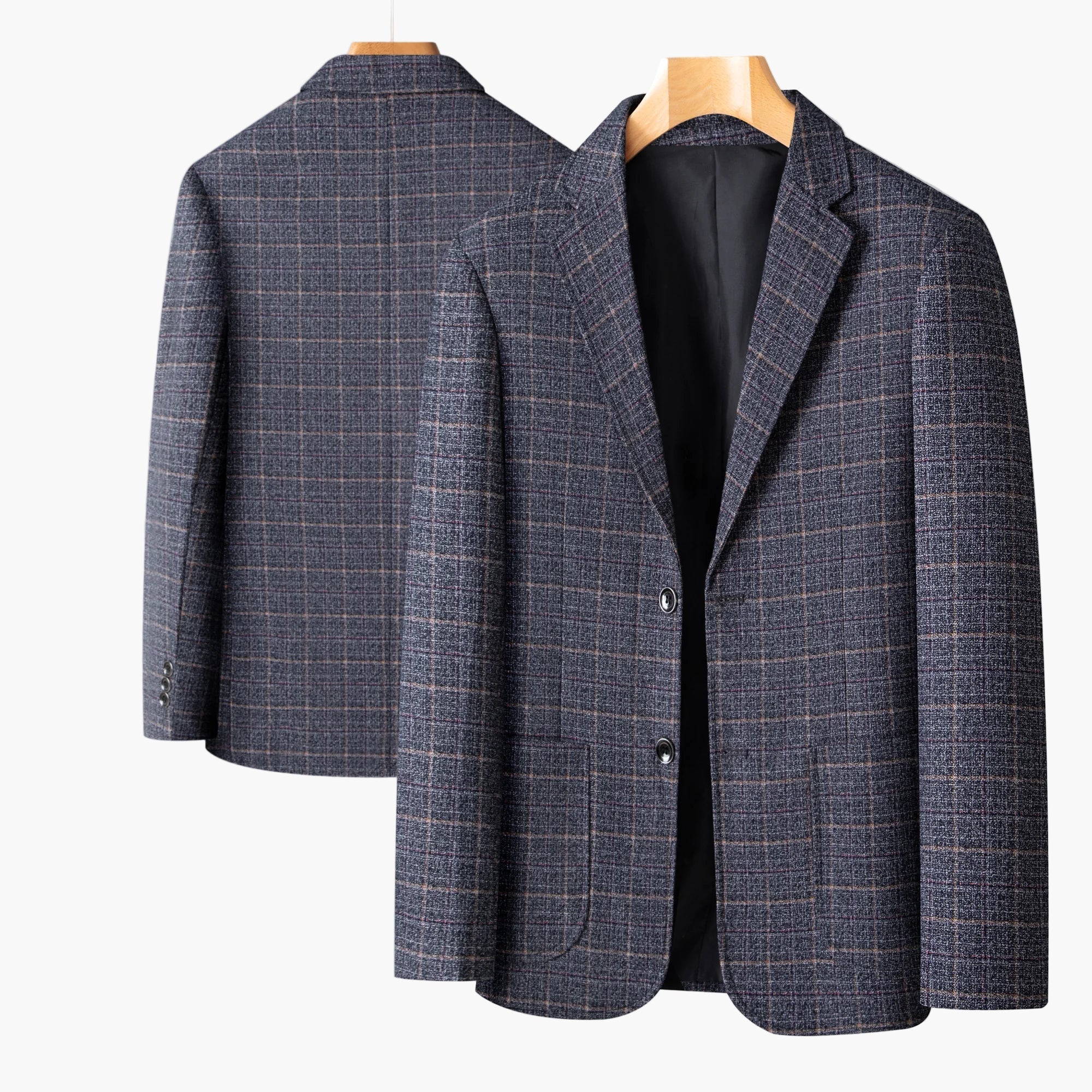 Veste Blazer Décontractée Homme Carreaux Style Élégant Pour Affaires et Quotidien - Image 3