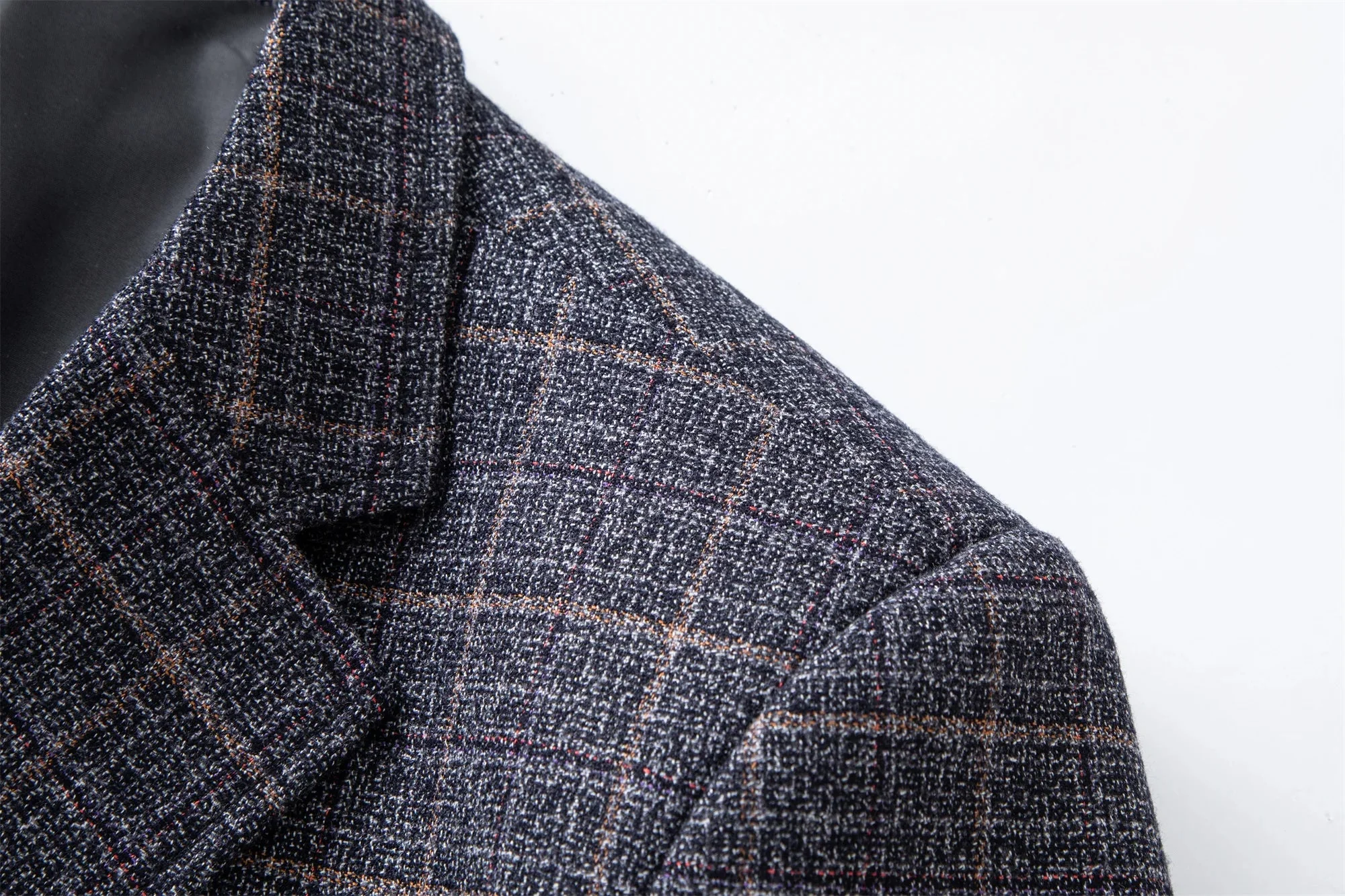Veste Blazer Décontractée Homme Carreaux Style Élégant Pour Affaires et Quotidien - Image 5