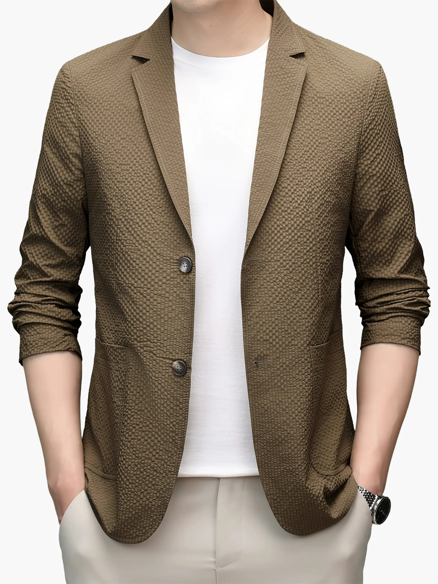Veste blazer décontractée pour homme - Style élégant printemps/été - Image 4