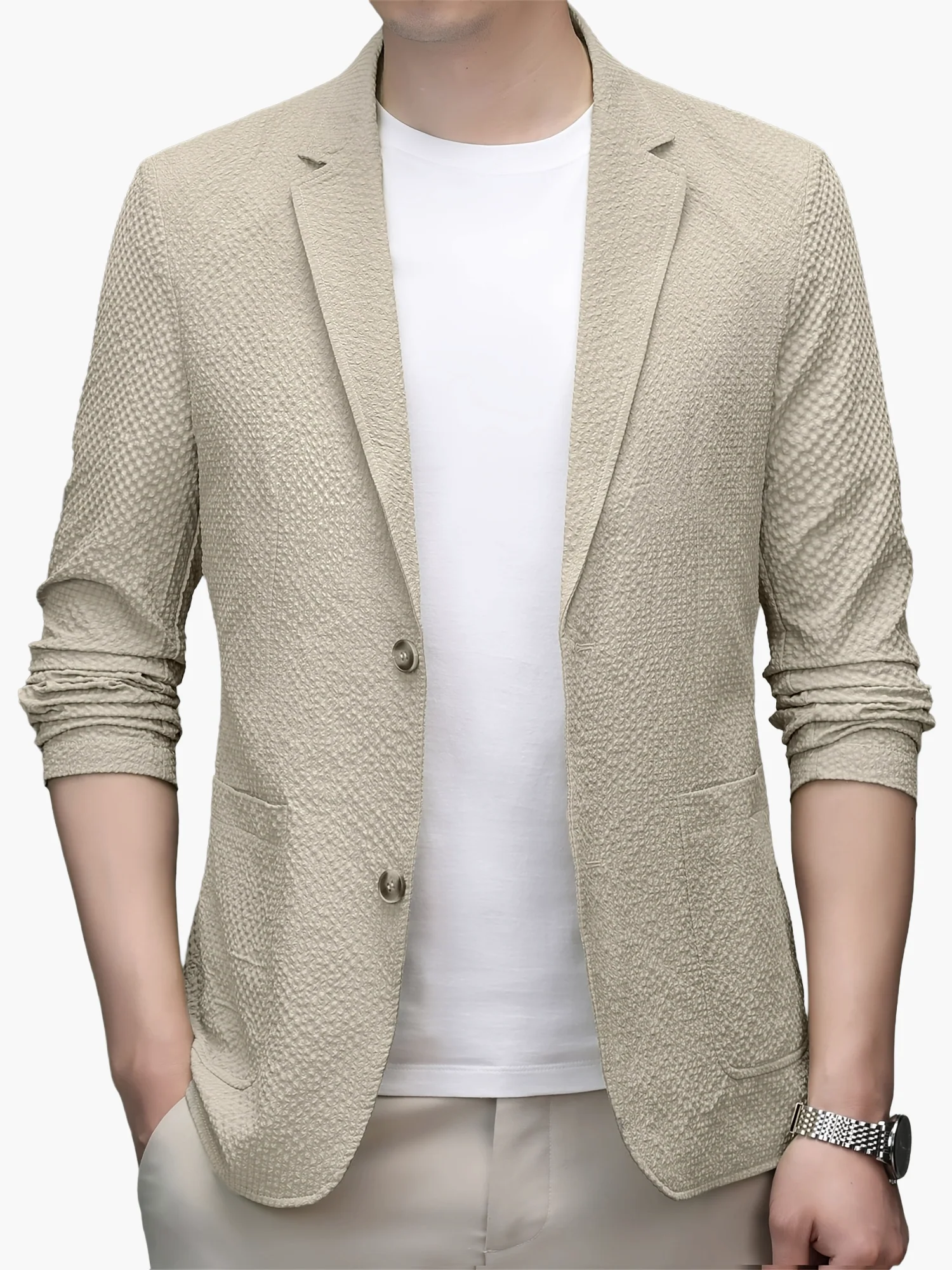 Veste blazer décontractée pour homme - Style élégant printemps/été - Image 6