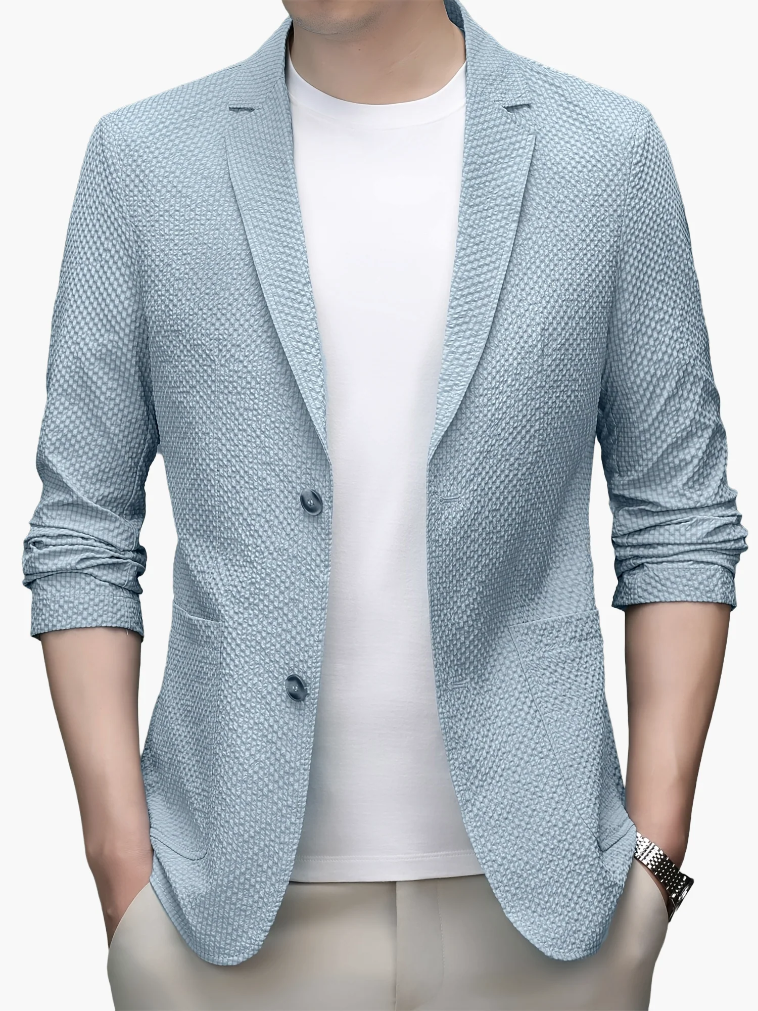 Veste blazer décontractée pour homme - Style élégant printemps/été - Image 8