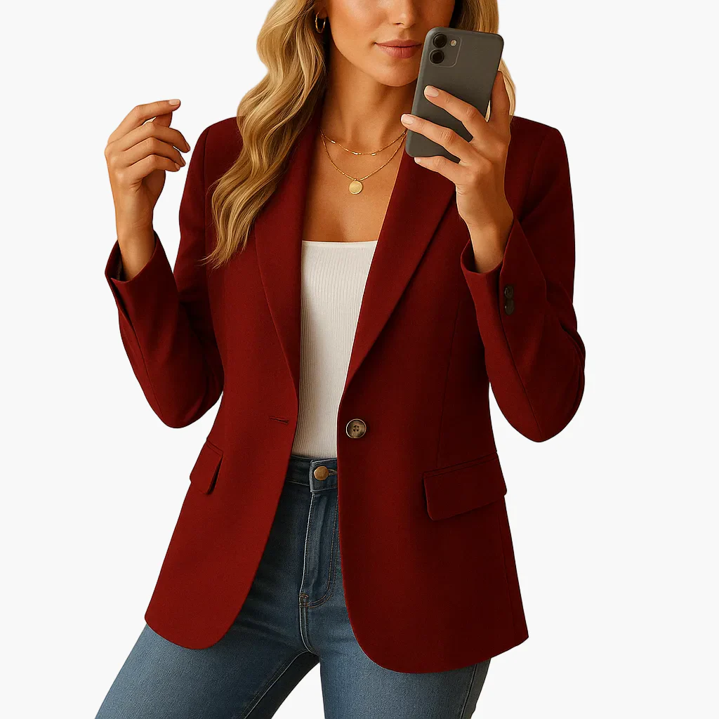 Veste Blazer Femme Élégant Coupe Ajustée Style Polyvalent Bureau & Casual - Image 5