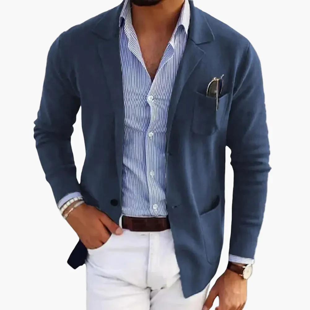 Veste Blazer Homme Élégant Décontracté à Revers, Manches Longues, Style Affaires et Casual - Image 5