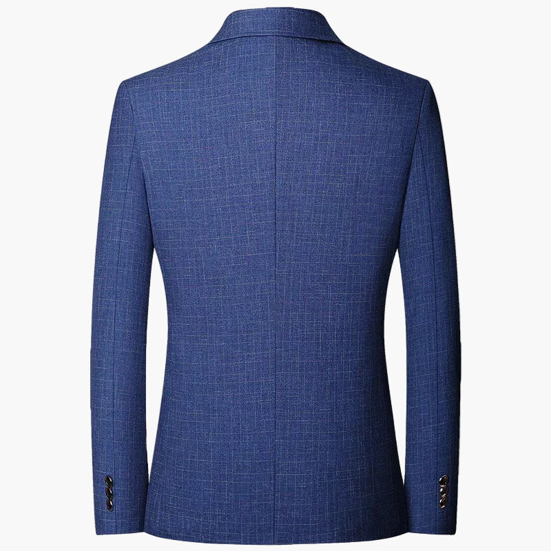 Veste Blazer Homme Élégant Style Carreaux Pour Affaires et Occasions Formelles - Image 3