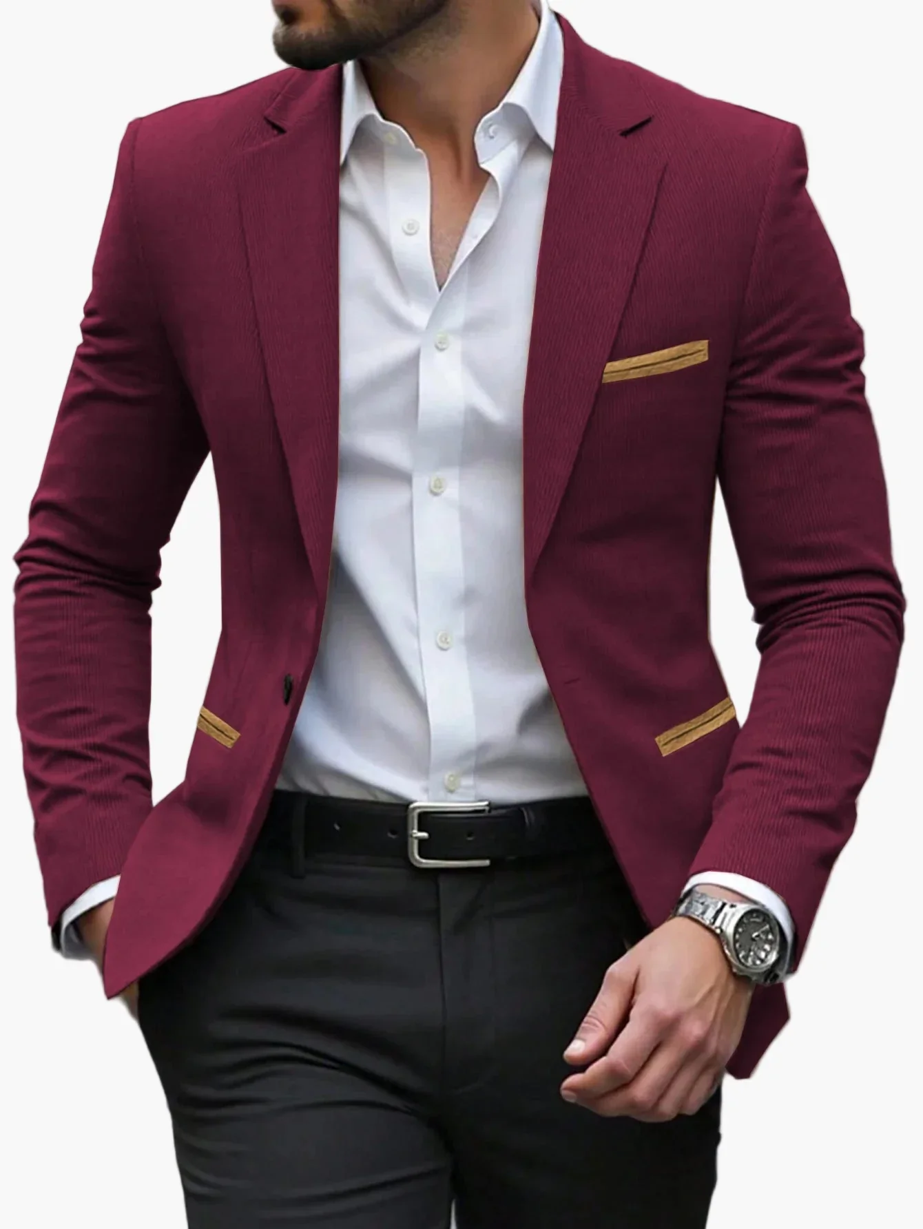 Veste Blazer Homme Élégant Style Moderne pour Affaires et Occasions Spéciales - Image 9