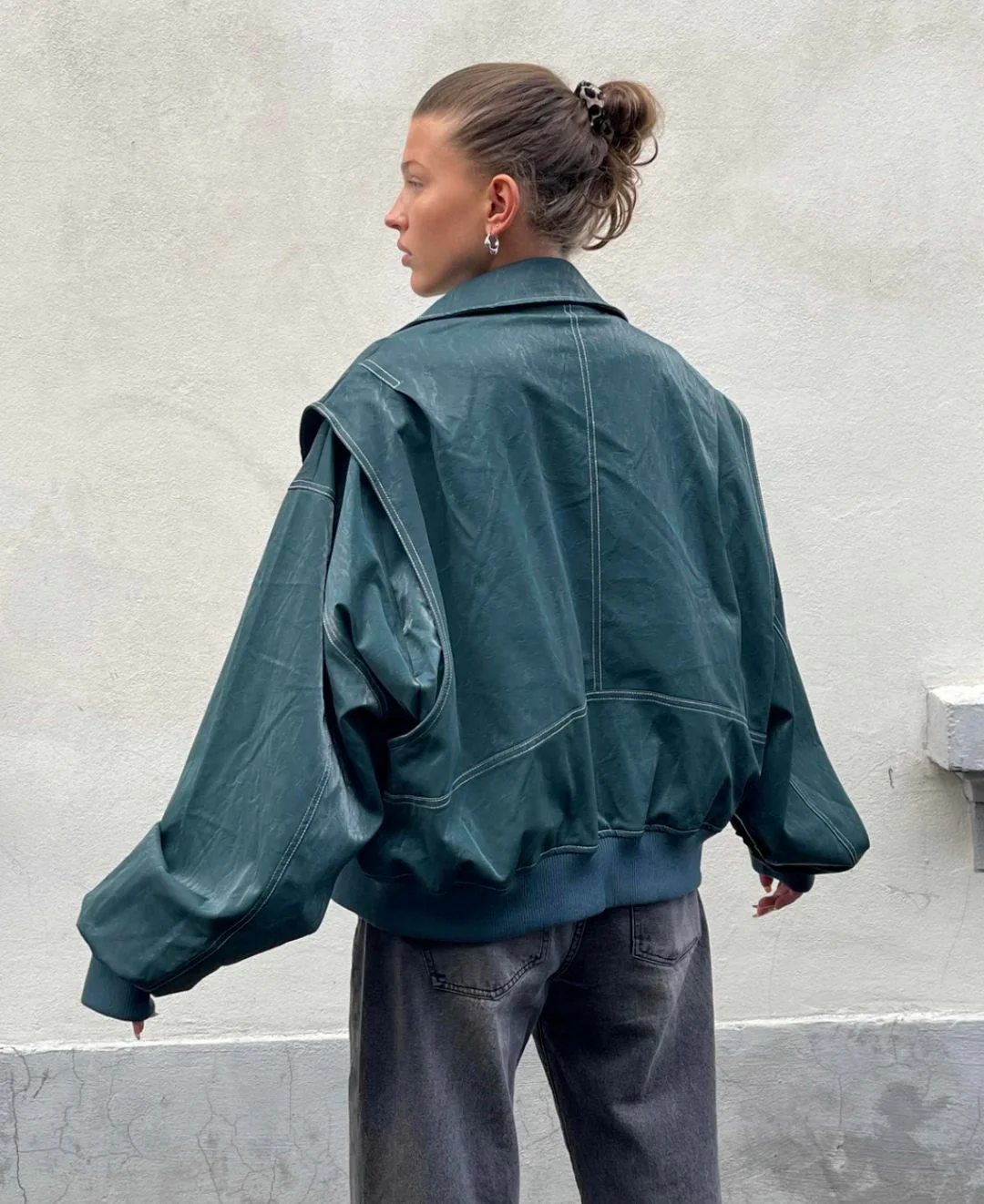 Veste bomber oversize streetwear pour femme – Style urbain décontracté - Image 5