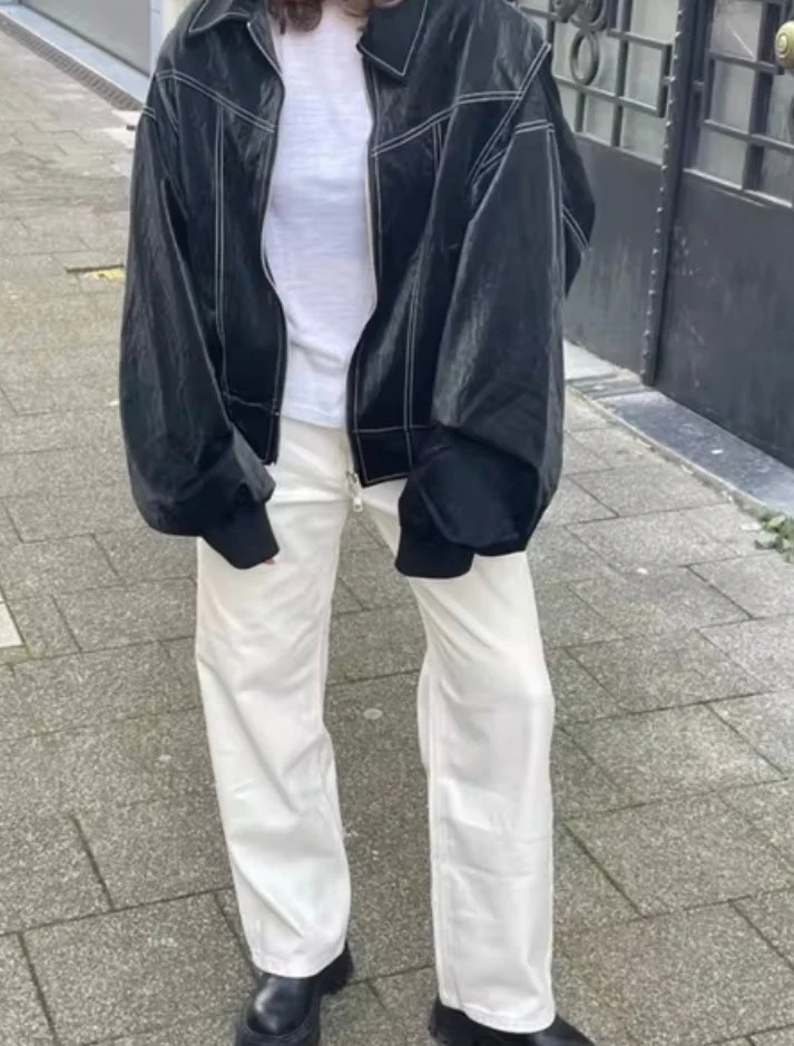 Veste bomber oversize streetwear pour femme – Style urbain décontracté - Image 6