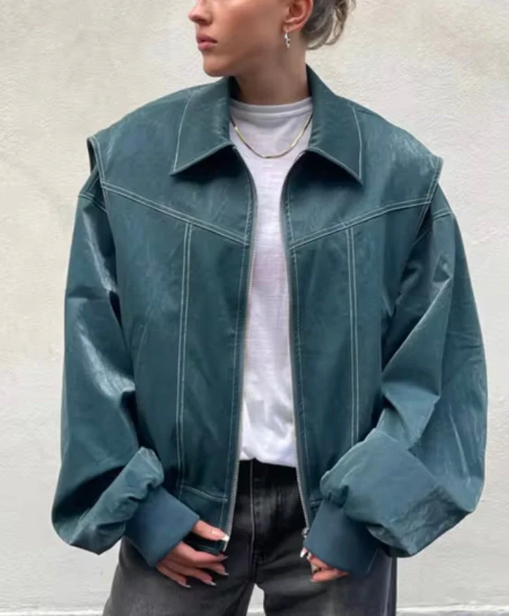 Veste bomber oversize streetwear pour femme – Style urbain décontracté - Image 7