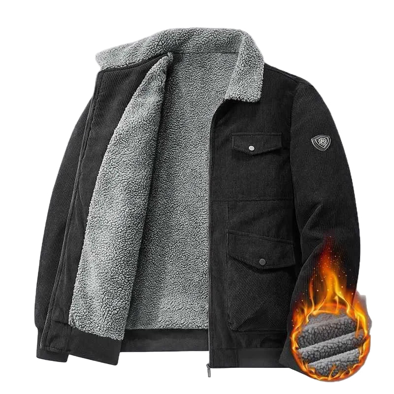 Veste chaude style urbain pour homme avec doublure épaisse – Idéale pour l'hiver et les activités décontractées - Image 2