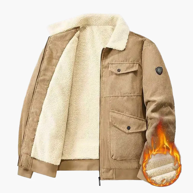 Veste chaude style urbain pour homme avec doublure épaisse – Idéale pour l'hiver et les activités décontractées - Image 3