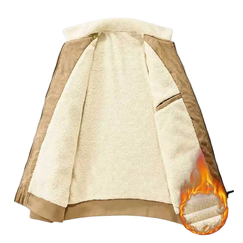 Veste chaude style urbain pour homme avec doublure épaisse – Idéale pour l'hiver et les activités décontractées - Image 4