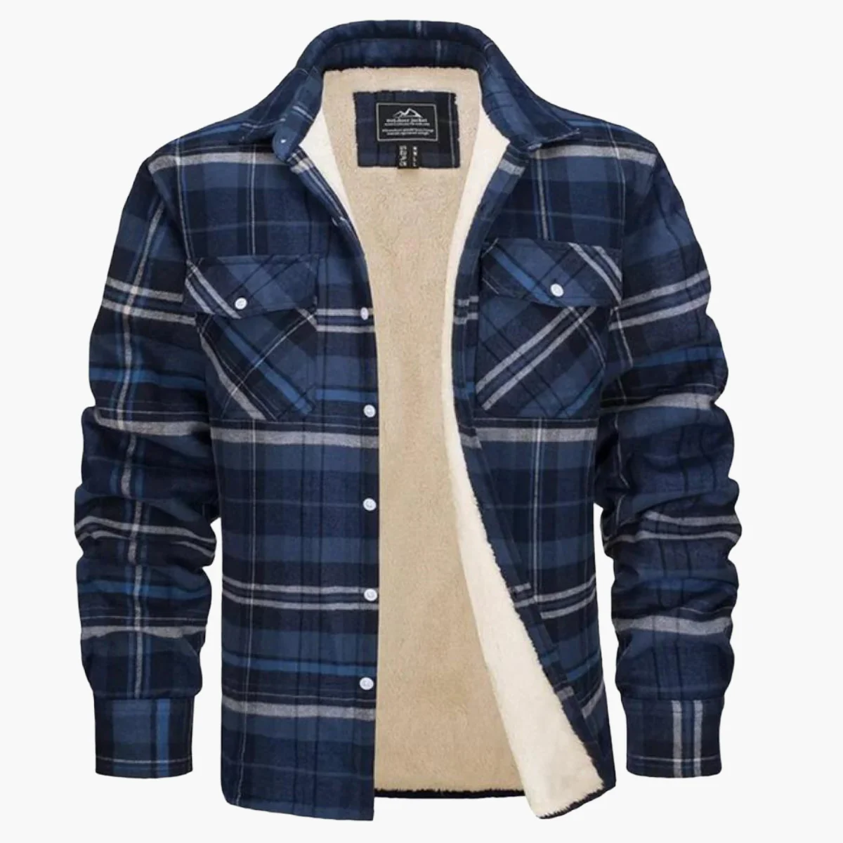 Veste Chemise à Carreaux Chaude Style Urbain pour Homme – Surchemise Hiver Décontractée - Image 2