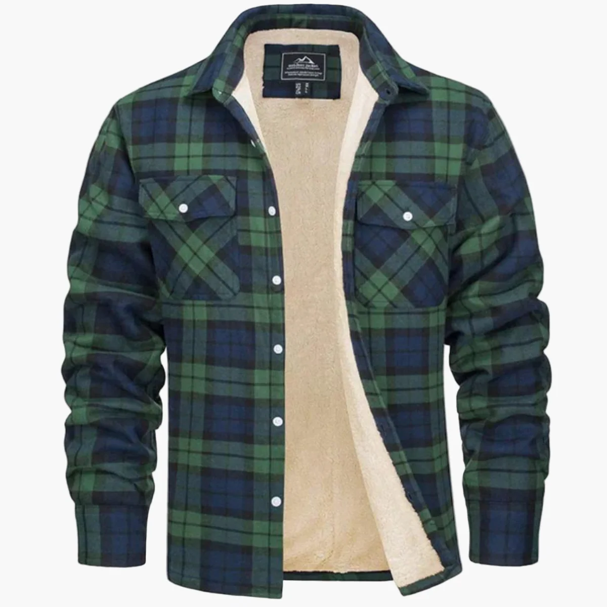 Veste Chemise à Carreaux Chaude Style Urbain pour Homme – Surchemise Hiver Décontractée - Image 6