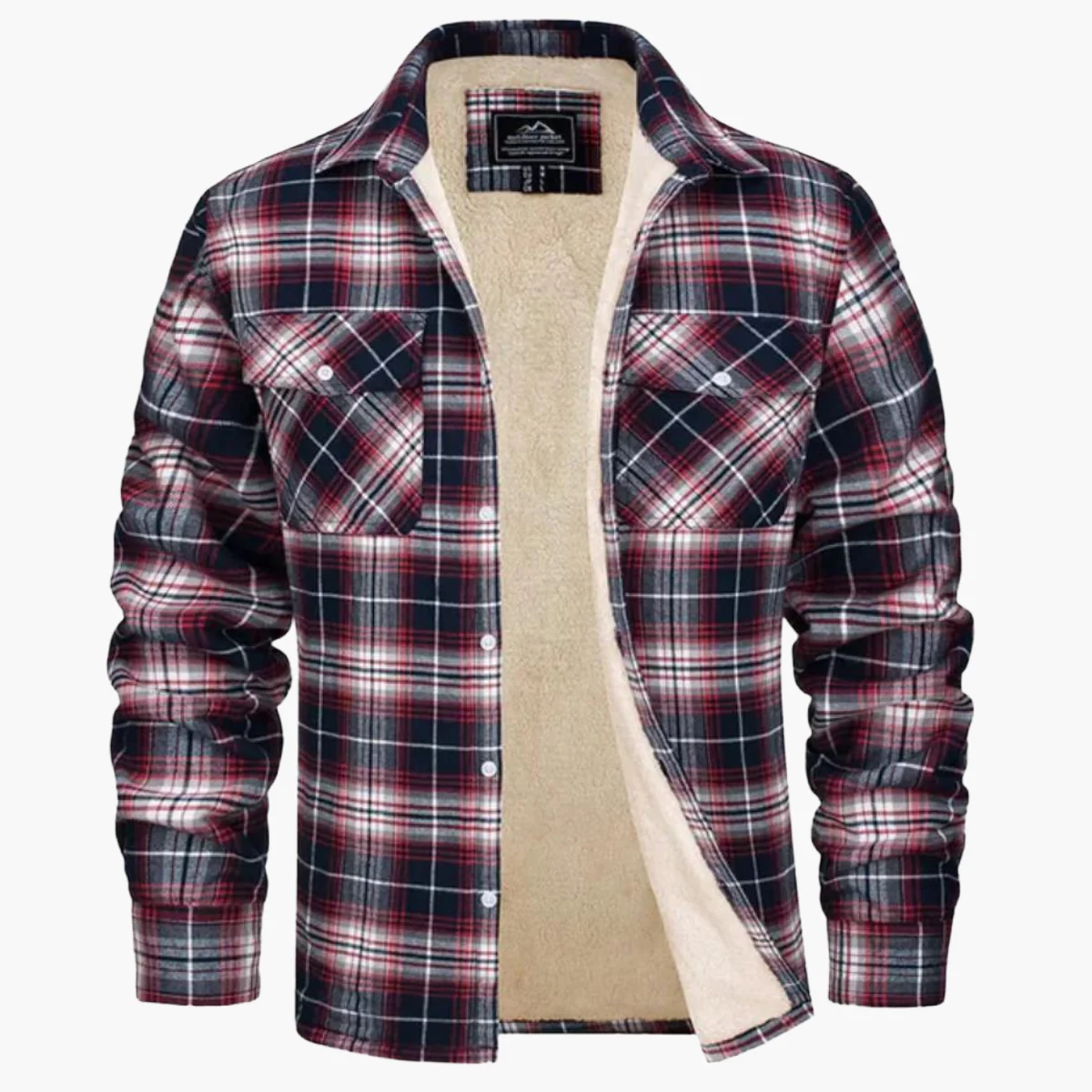 Veste Chemise à Carreaux Chaude Style Urbain pour Homme – Surchemise Hiver Décontractée - Image 7