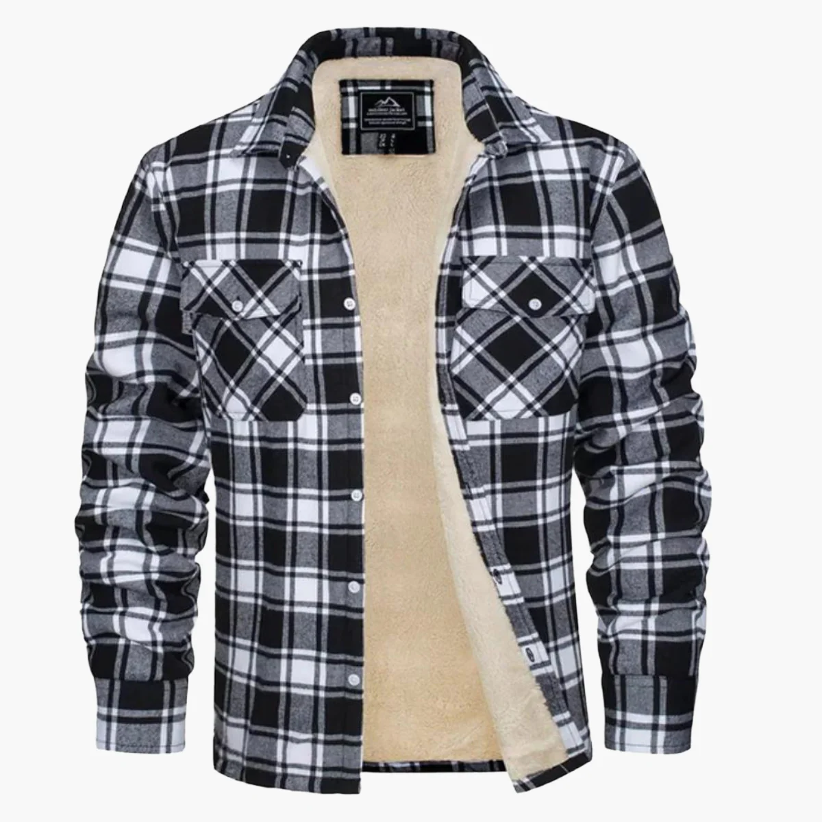 Veste Chemise à Carreaux Chaude Style Urbain pour Homme – Surchemise Hiver Décontractée - Image 8