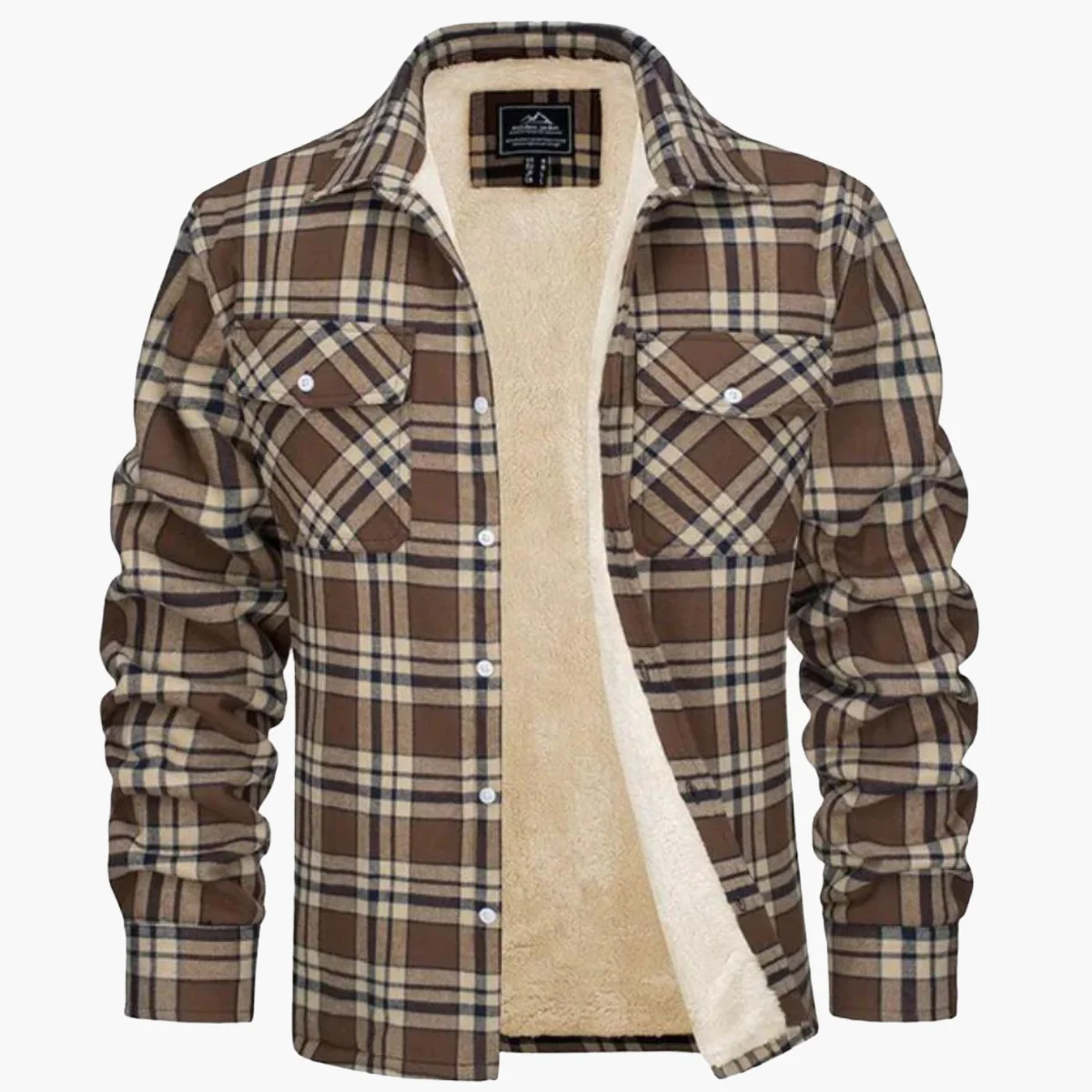 Veste Chemise à Carreaux Chaude Style Urbain pour Homme – Surchemise Hiver Décontractée - Image 9