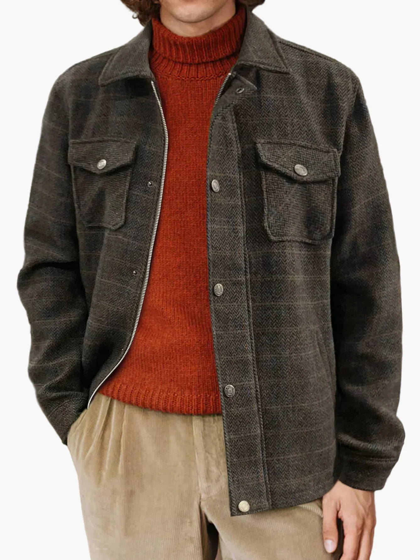 Veste Chemise Décontractée pour Homme Style Urbain Polyvalent - Image 6