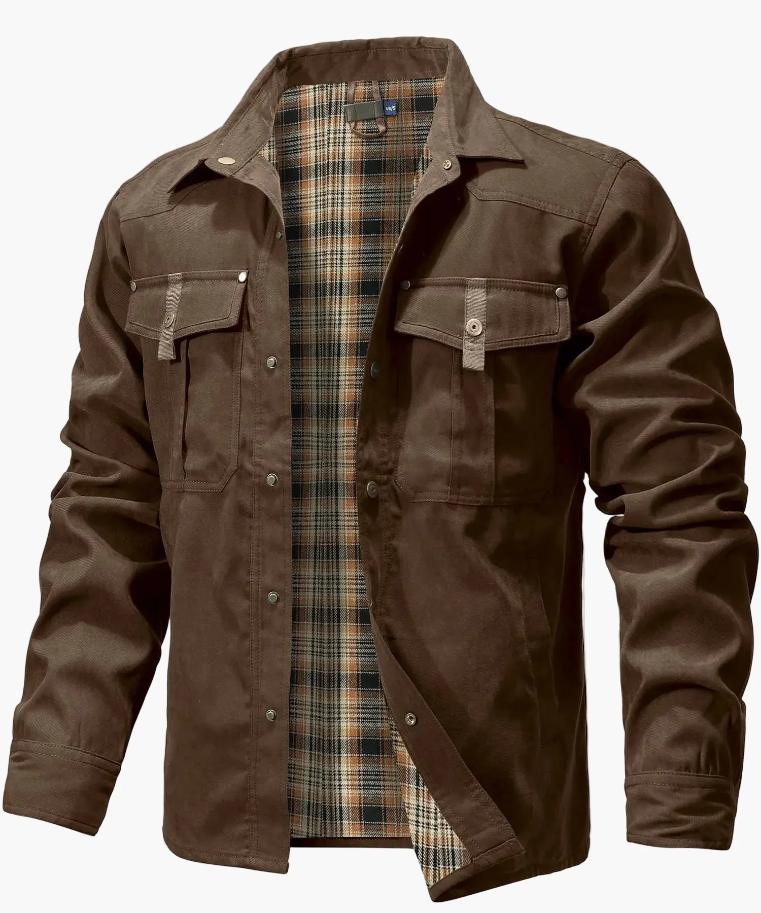 Veste Chemise Homme Style Western Printemps Shacket Décontracté à Boutons Pression pour Extérieur - Image 2