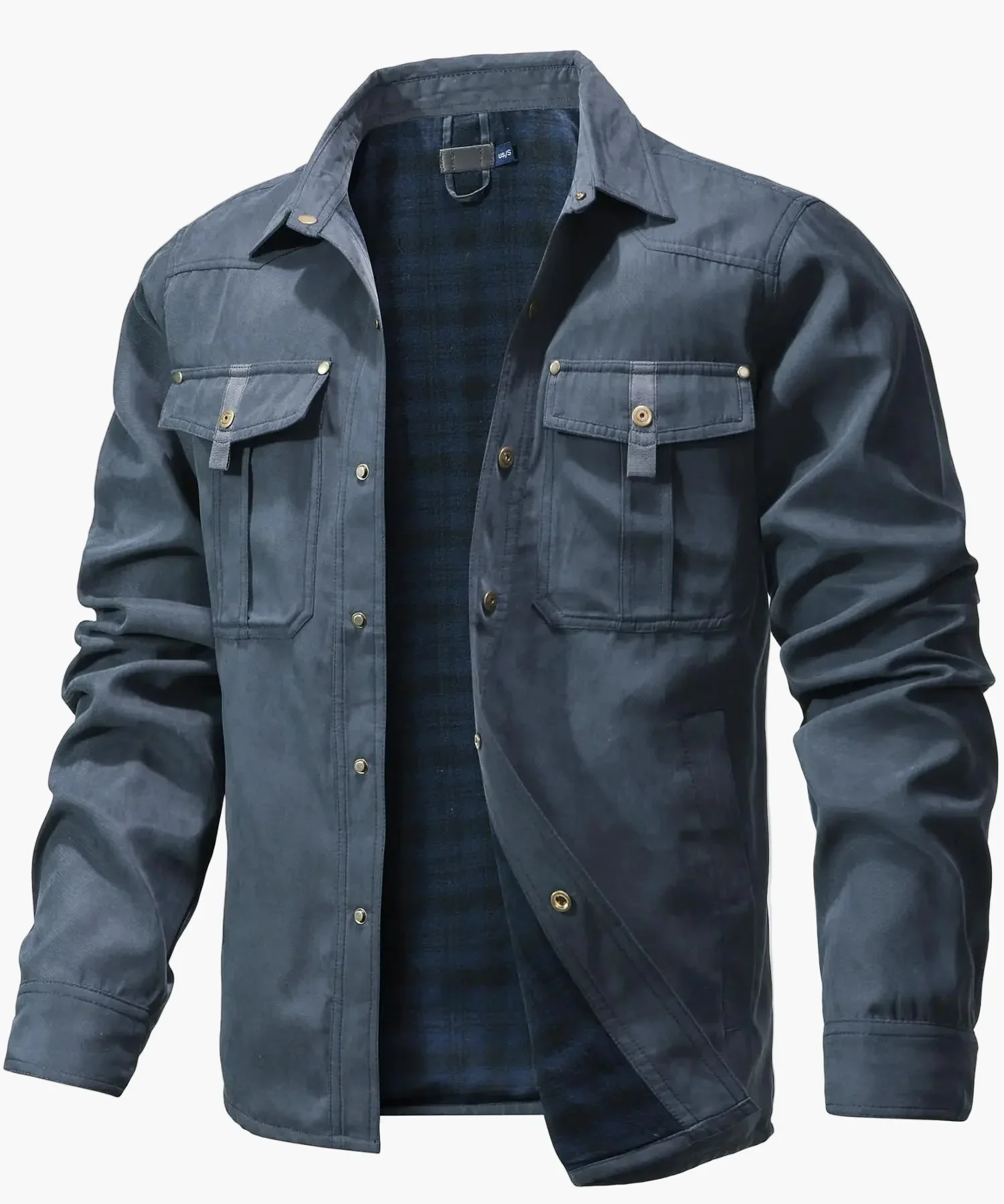 Veste Chemise Homme Style Western Printemps Shacket Décontracté à Boutons Pression pour Extérieur - Image 3