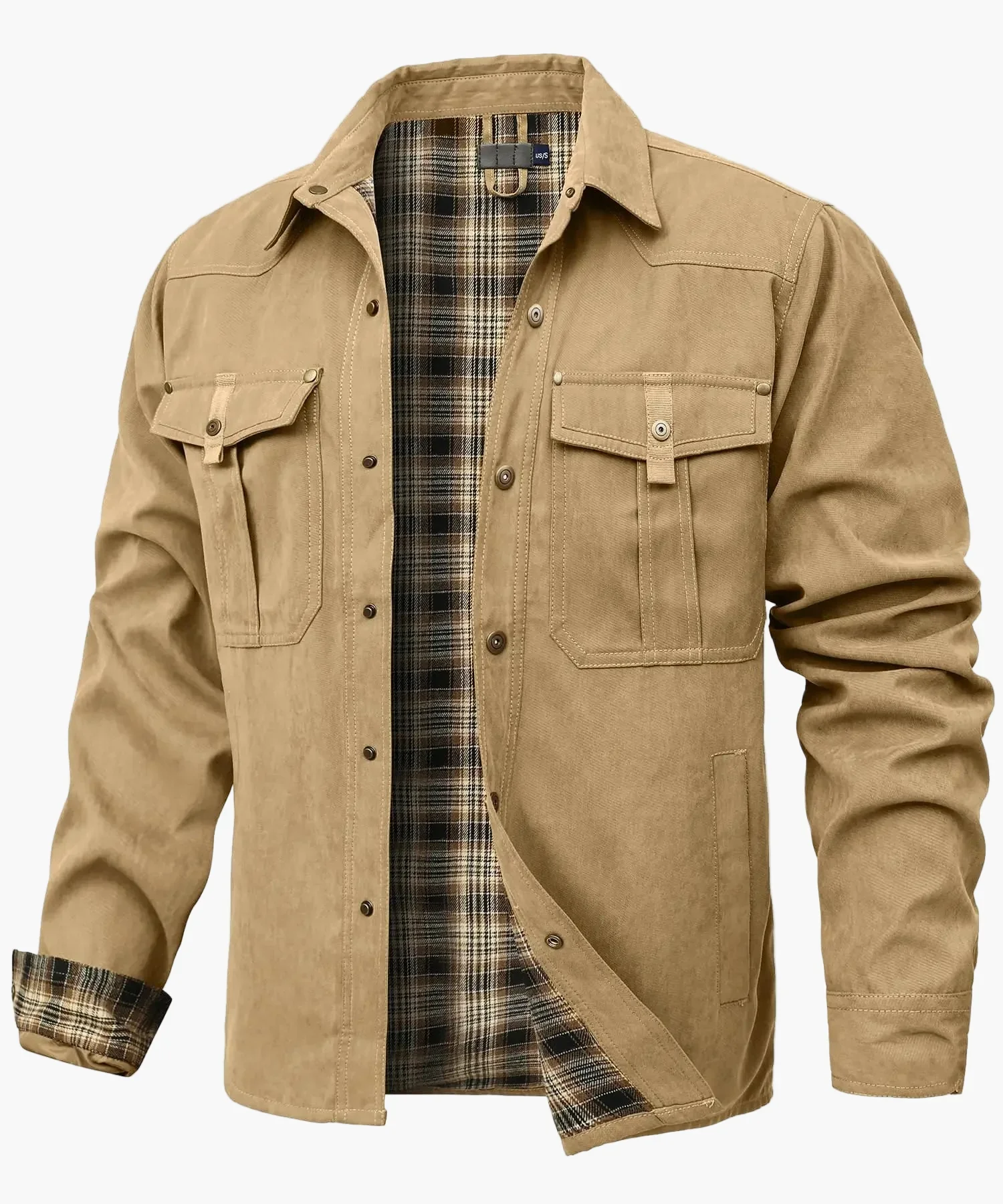 Veste Chemise Homme Style Western Printemps Shacket Décontracté à Boutons Pression pour Extérieur - Image 6