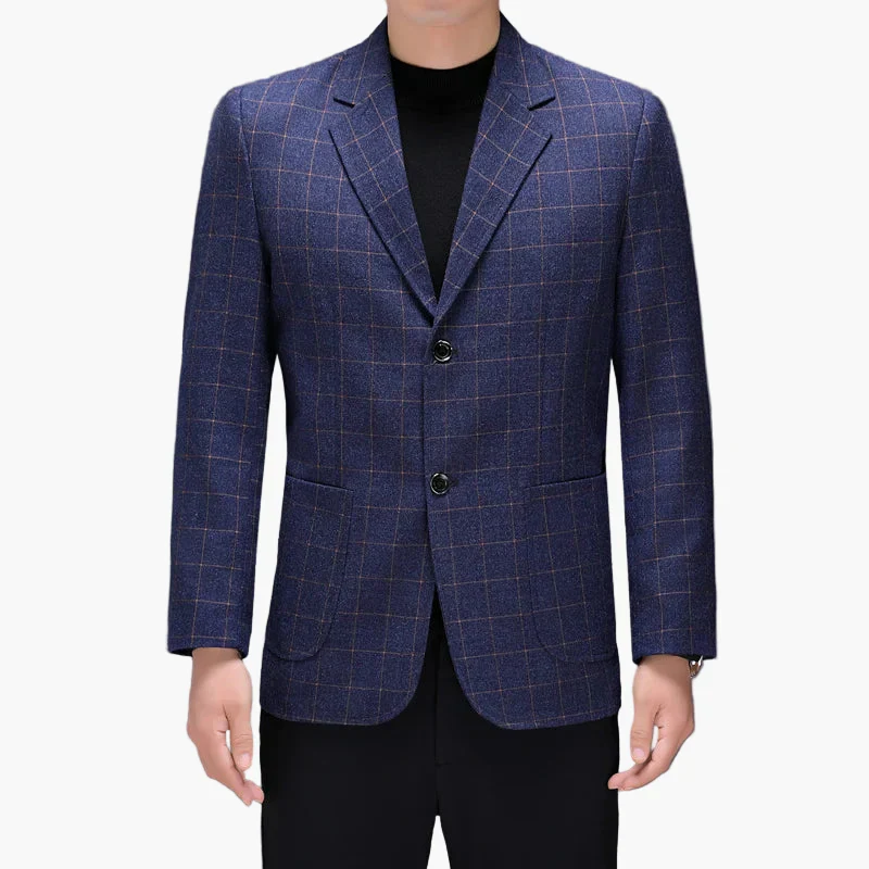 Veste de costume homme à carreaux élégante pour affaires et occasions formelles - Image 4