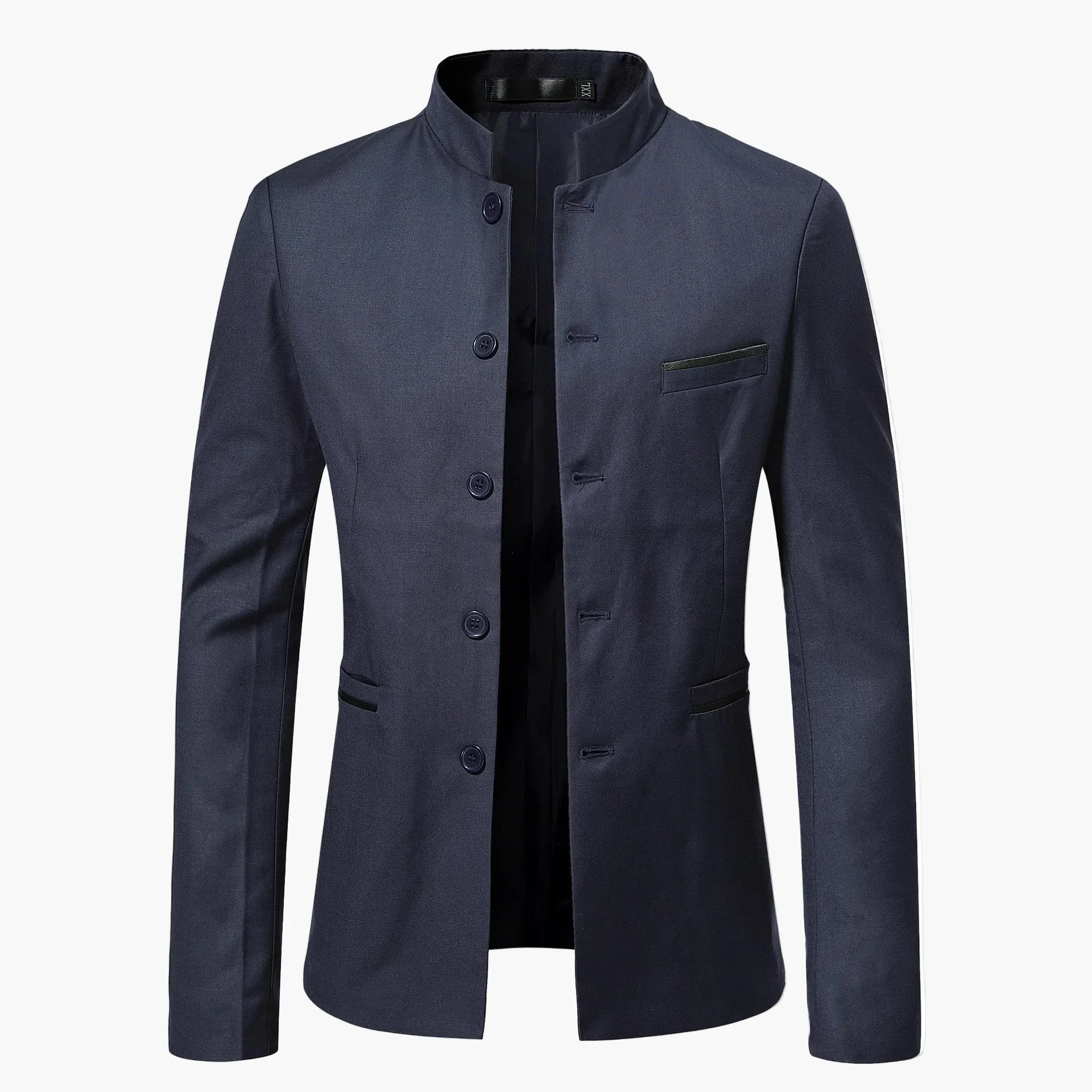 Veste costume homme col mao style moderne pour occasions formelles et décontractées - Image 2